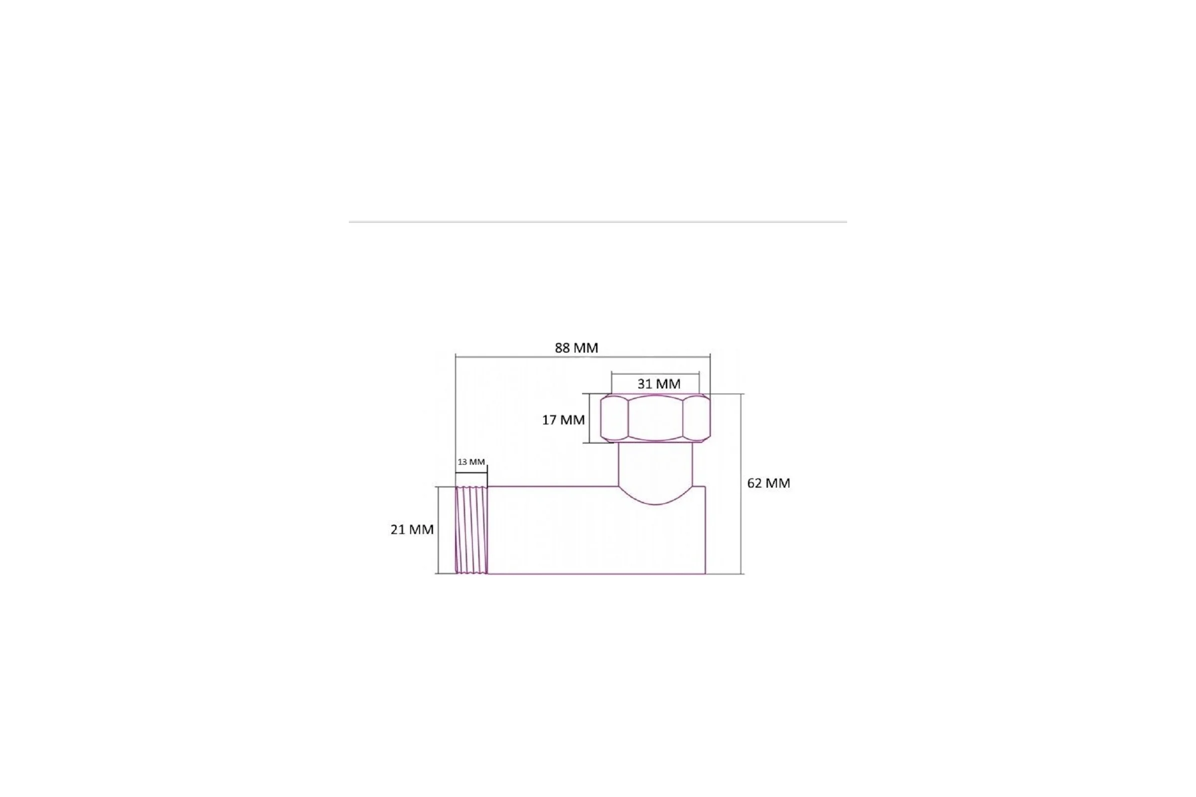 Уголок SMT г/ш 1x1/2 для п/с 2 шт/кор SMT2741SST1004