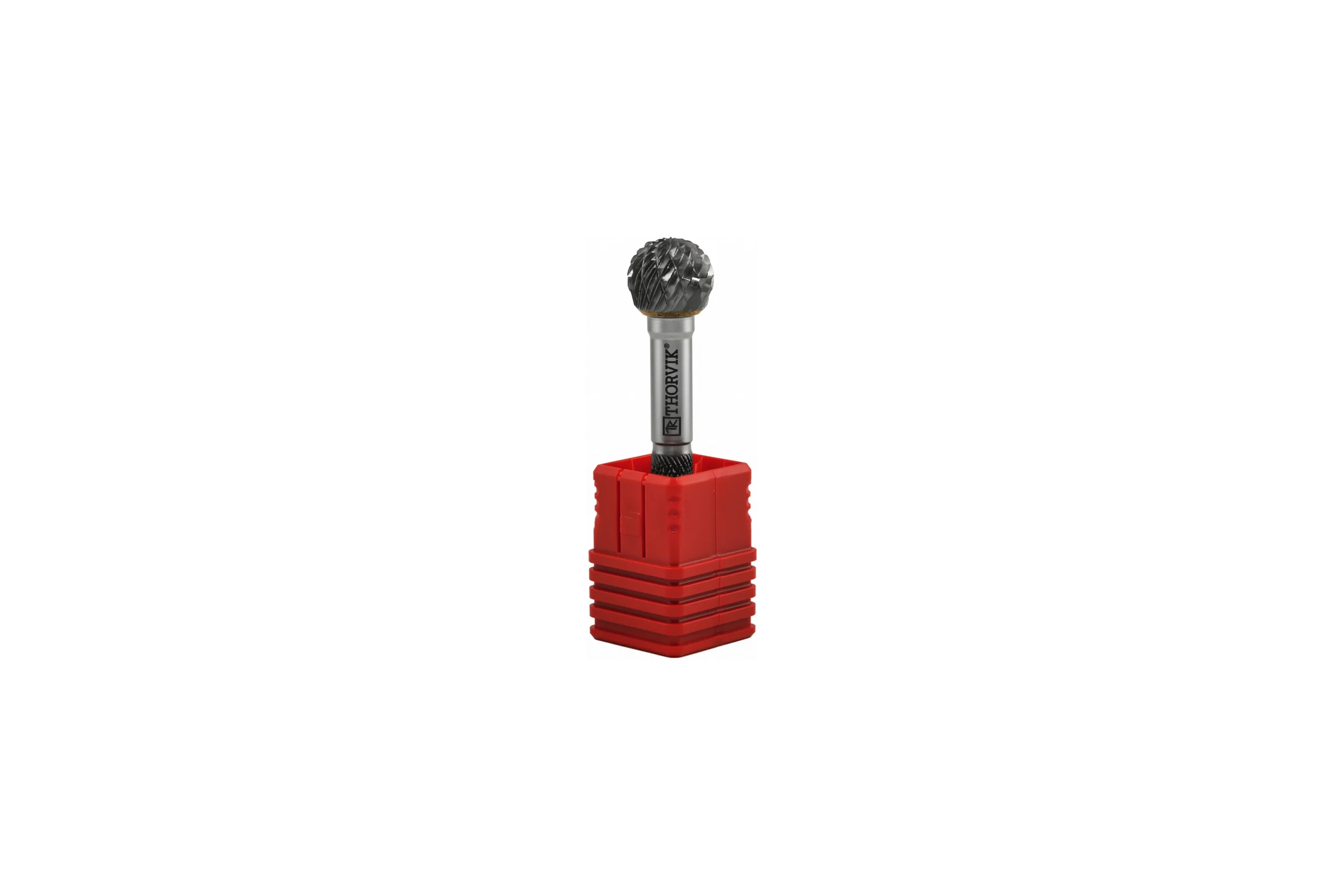 Бор-фреза твердосплавная сферическая Thorvik TRRBD06050655-2 тип D, 6 мм, двойная насечка, в боксе 057013
