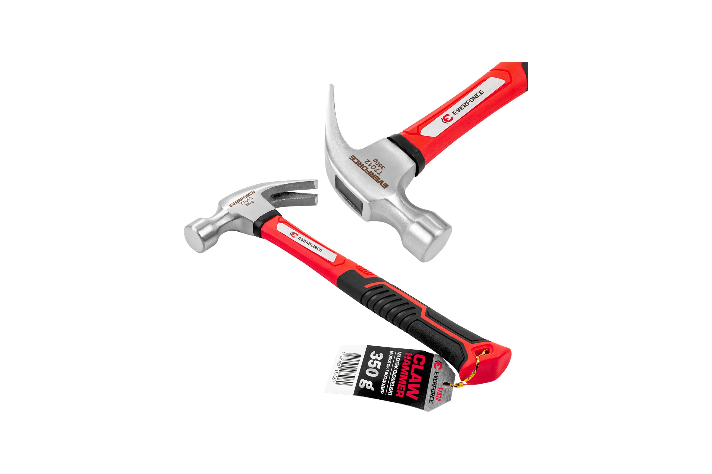 Молоток-гвоздодер EVERFORCE 350гр EF-T7012(65269)