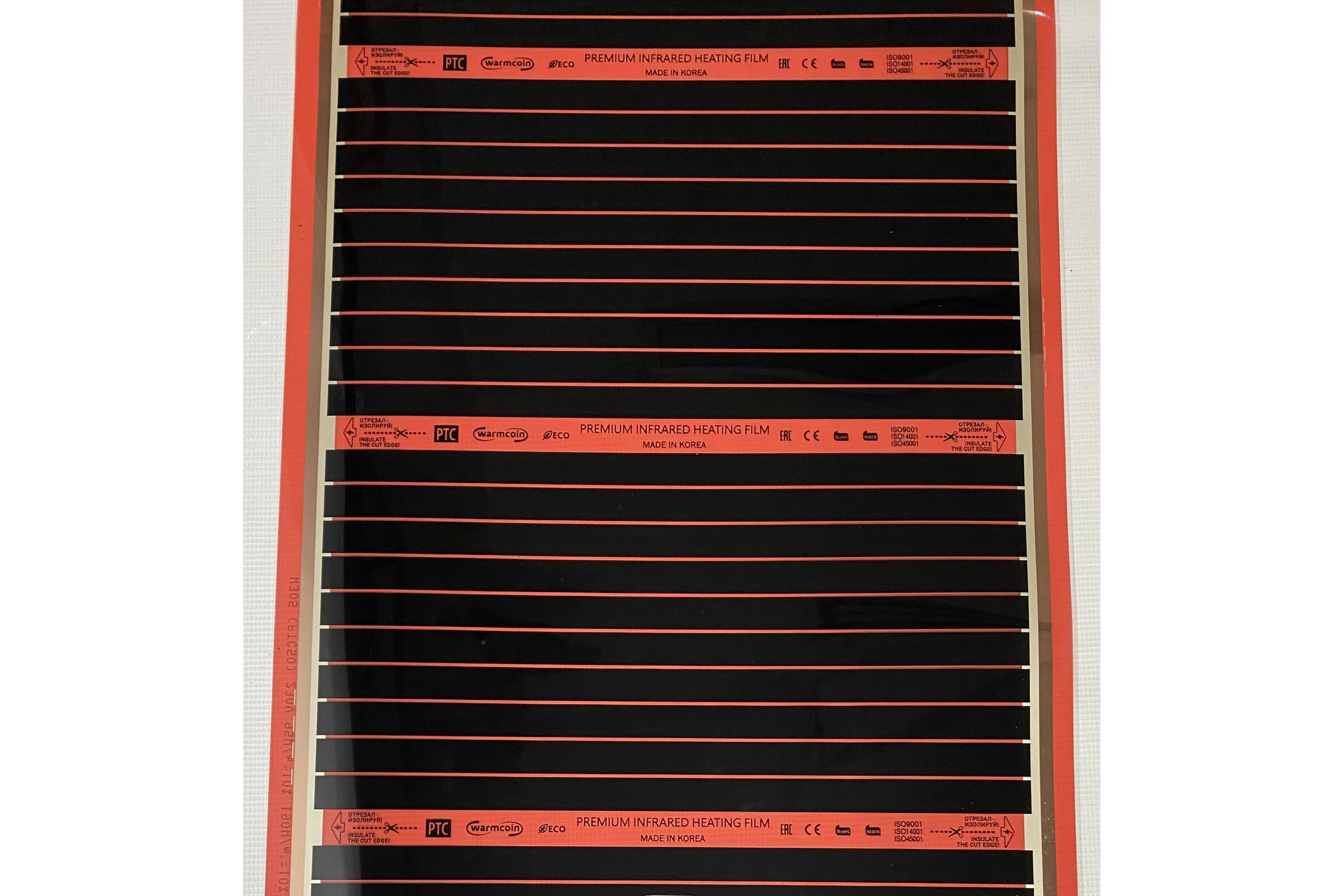 Пленочный теплый пол Warmcoin RED (190Вт/м.кв., Ширина 1,0 м) 6м2 Пленка_RED_W310_6мп