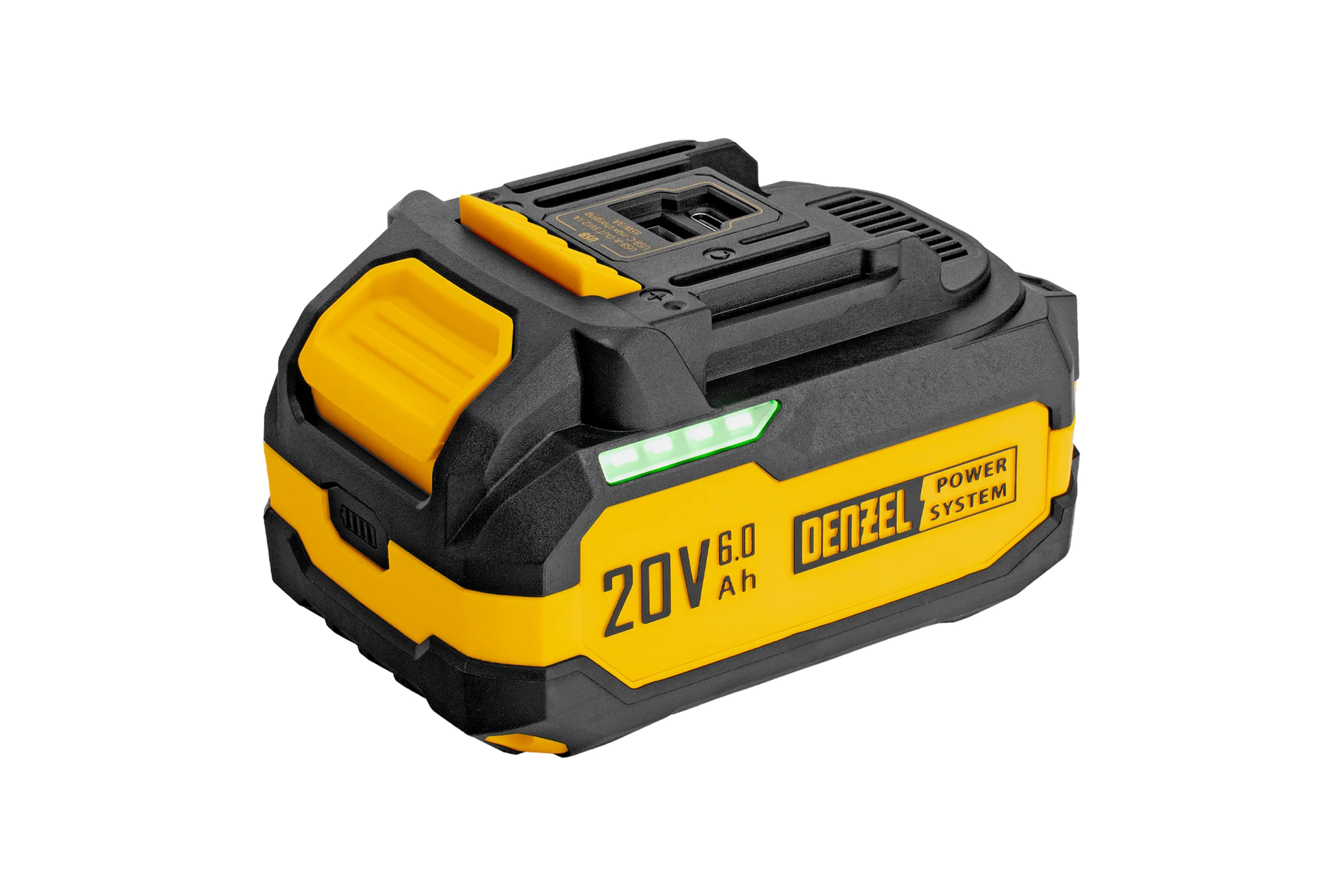 Батарея аккумуляторная Denzel BH-20-6.0, Li-Ion, USB, 20 В, 6.0 Ач 28446
