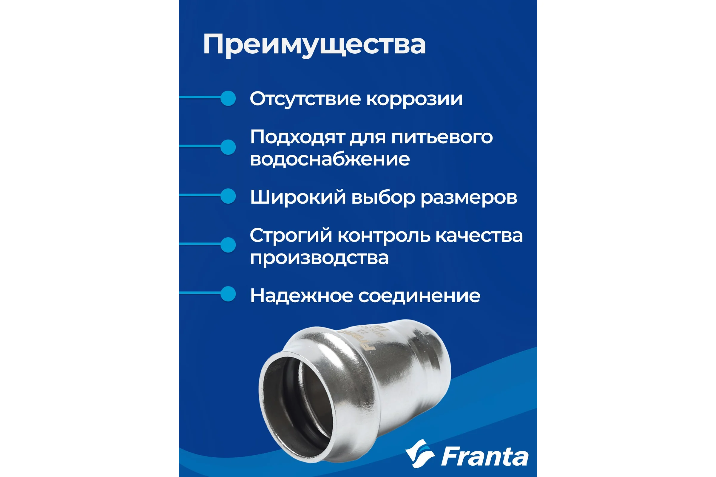 Заглушка FRANTA ВПр, 28, из нержавеющей стали SUS 304, 2 шт V24280000-2