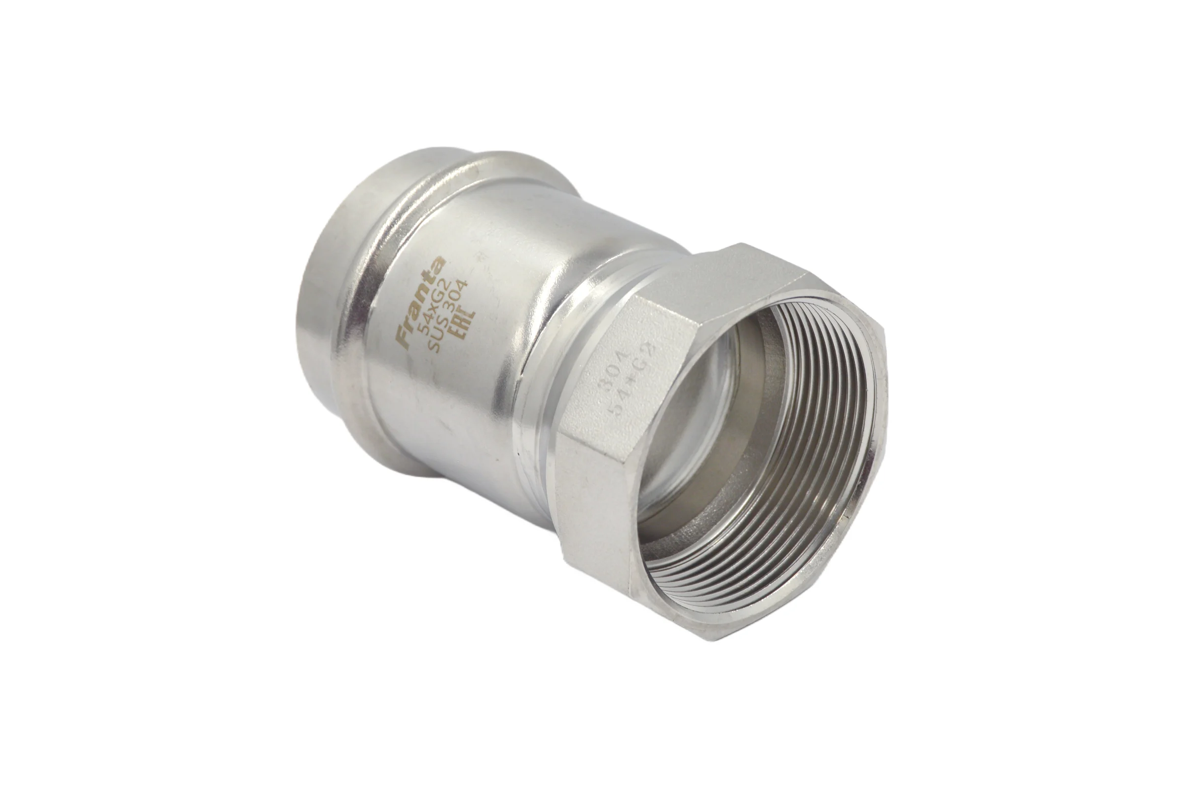 Переходник FRANTA ВПр-ВР, 54хG2, из нержавеющей стали SUS 304, V12542000G