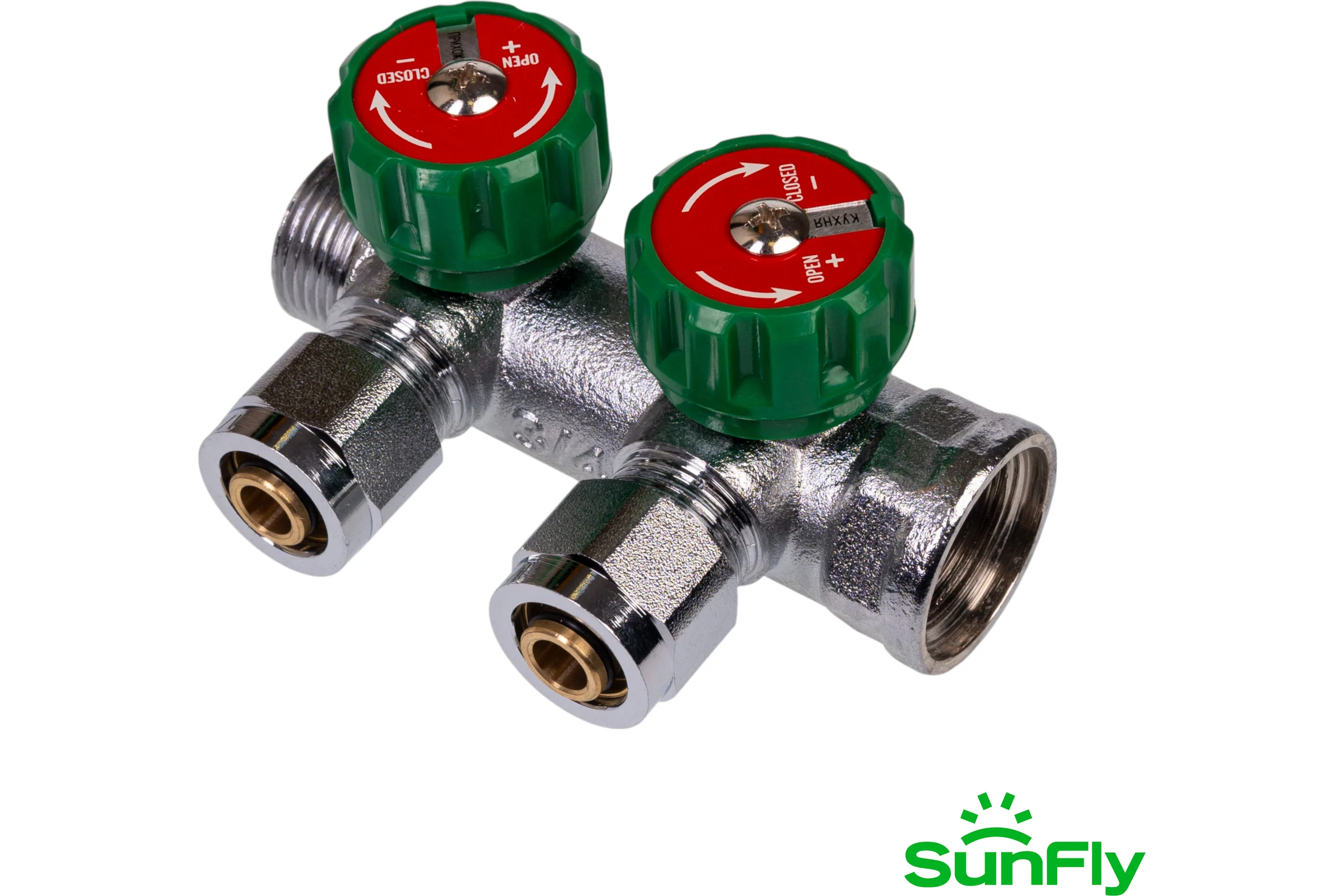 Коллектор регулирующий SUNFLY 3/4, 2 отвода 1/2ЕК x O14/16 (XF25421-34-2-12) SF0343129