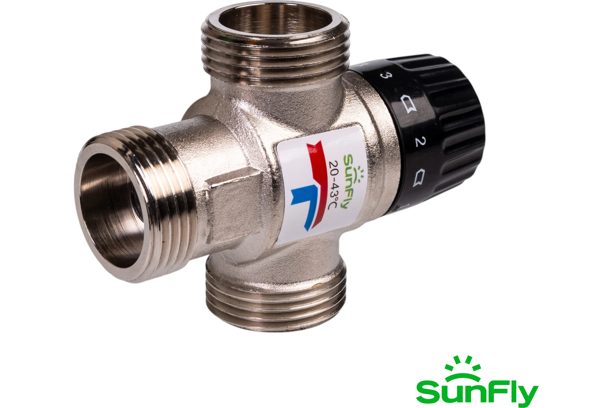 Термостатический смесительный клапан SUNFLY 1 НР, 20-43С, Kv 1,6 (10781X-1) SF0343167
