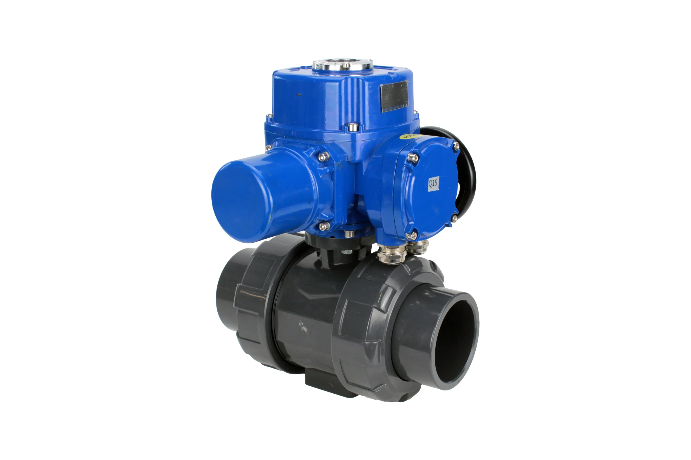 Кран шаровой НПВХ-НПВХ-E-FP-GRM-ISO Ду100 Ру10 DN.ru с электроприводом QT-W (M)-005 220В D160-66424