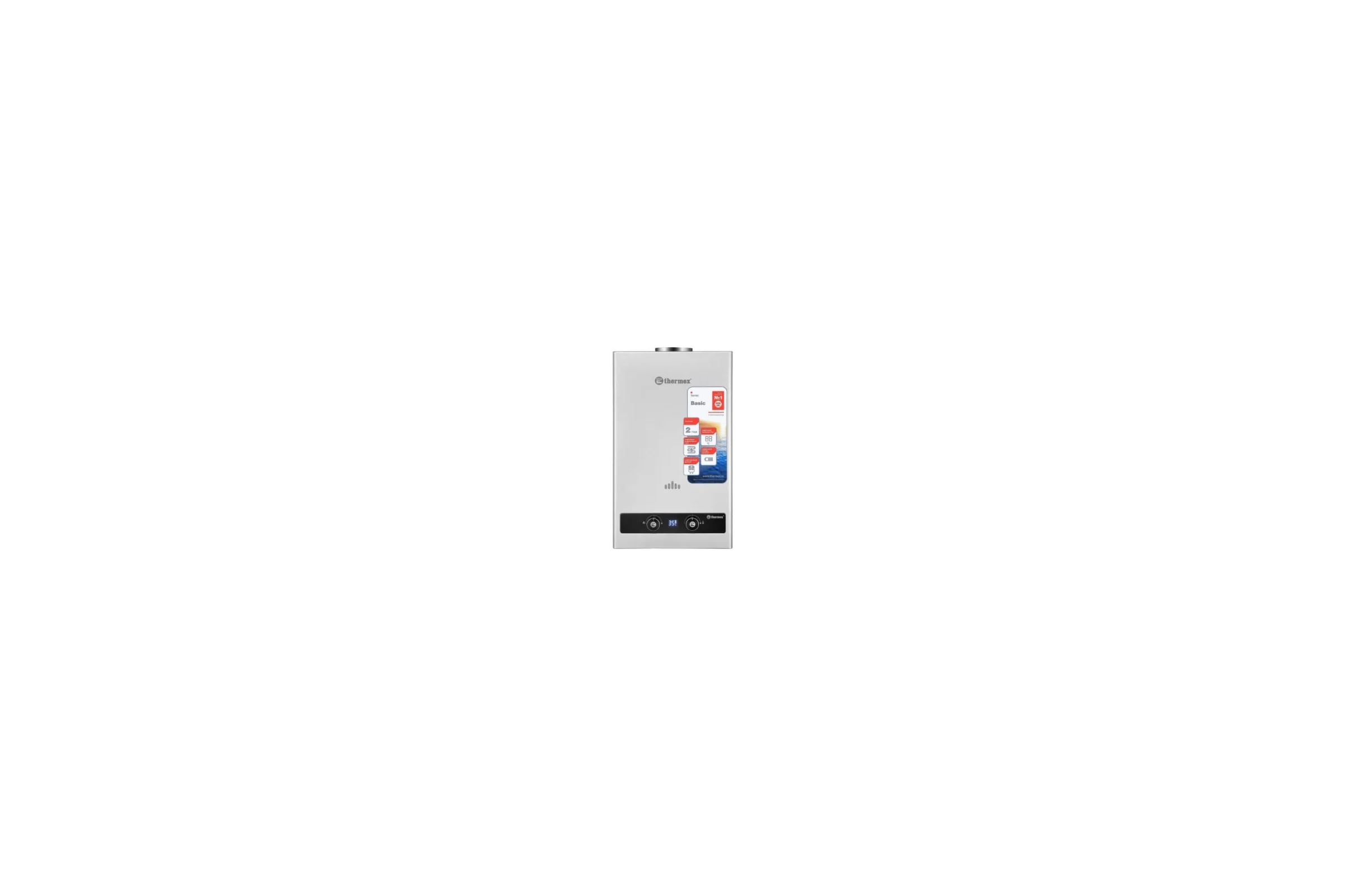 Газовый проточный бытовой водонагреватель Термекс THERMEX B 20 D (Silver) ЭдЭБ02408