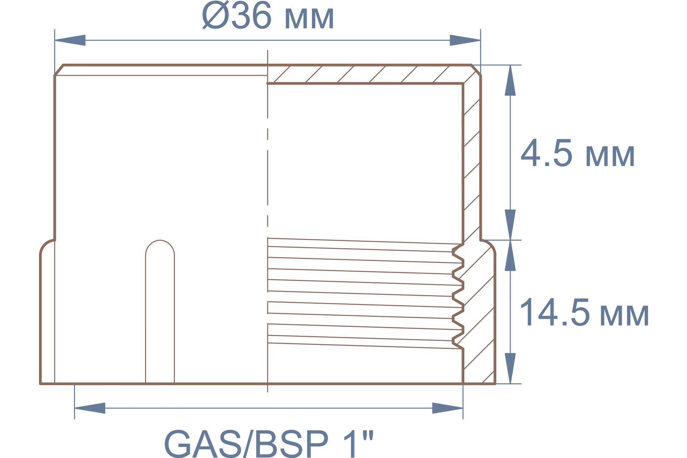 Заглушка пластиковая с внутренней резьбой Миниворкс GAS/BSP 1"x11, цвет красный – (15 шт.) CF1
