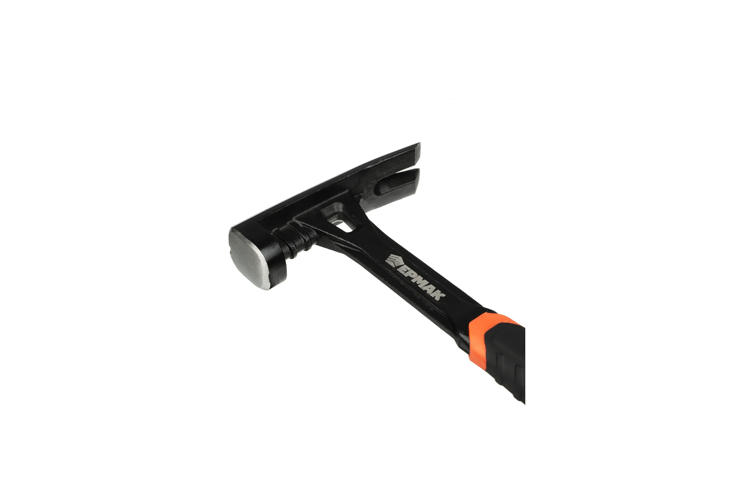 Молоток-гвоздодер цельнокованый ЕРМАК боек с магнитом, двухкомп.обрезин. рук-ка 450г, 320мм 615-096