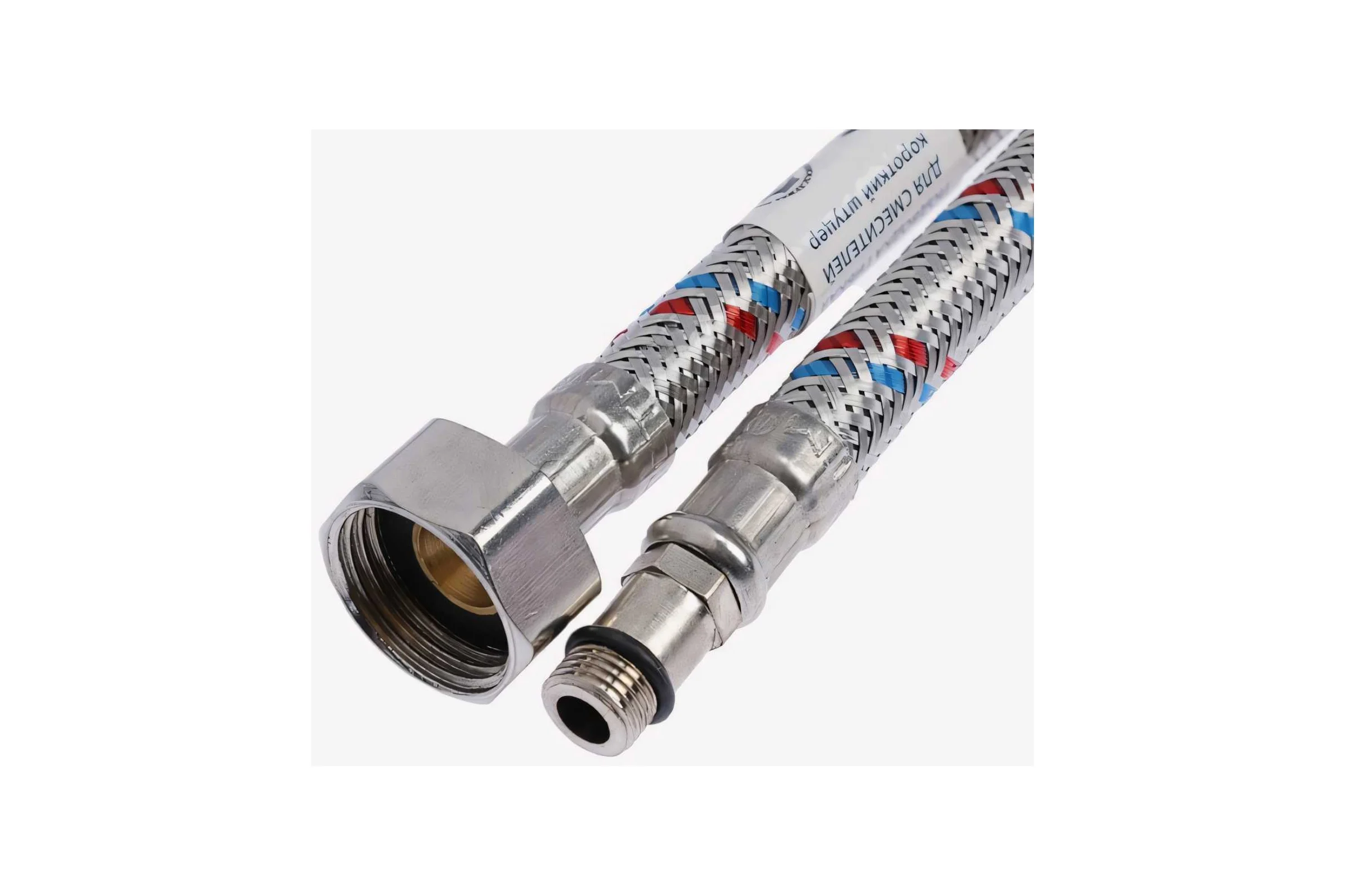 Подводка для смесителя СТМ сталь, 1/2xM10x150 см., короткий штуцер CWFSS150