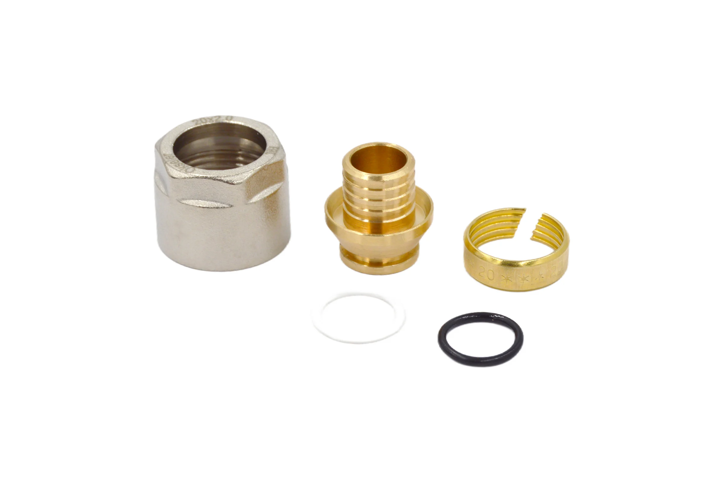 Фитинг компрессионный для PEX труб OKSELER 17x2.0x3/4, 2 шт oks00399-2