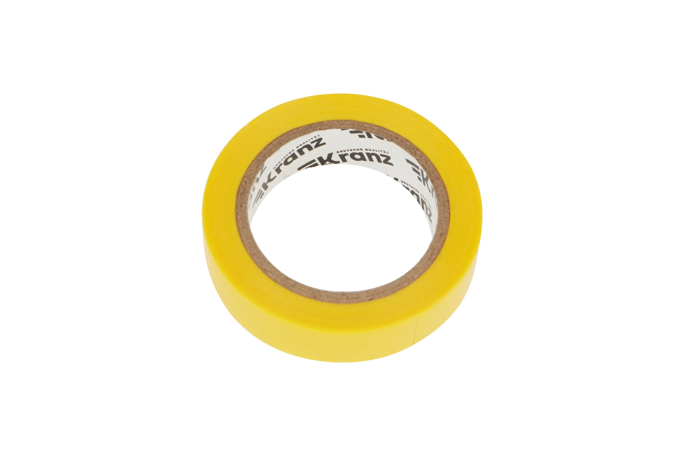 Изолента ПВХ KRANZ 0,13х15 мм, 10 м, желтая KR-09-2002