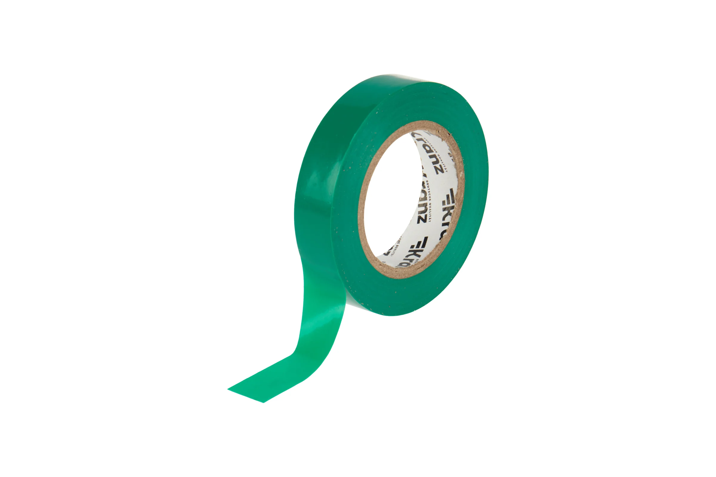 Изолента ПВХ KRANZ 0,13х15 мм, 20 м, зеленая KR-09-2603