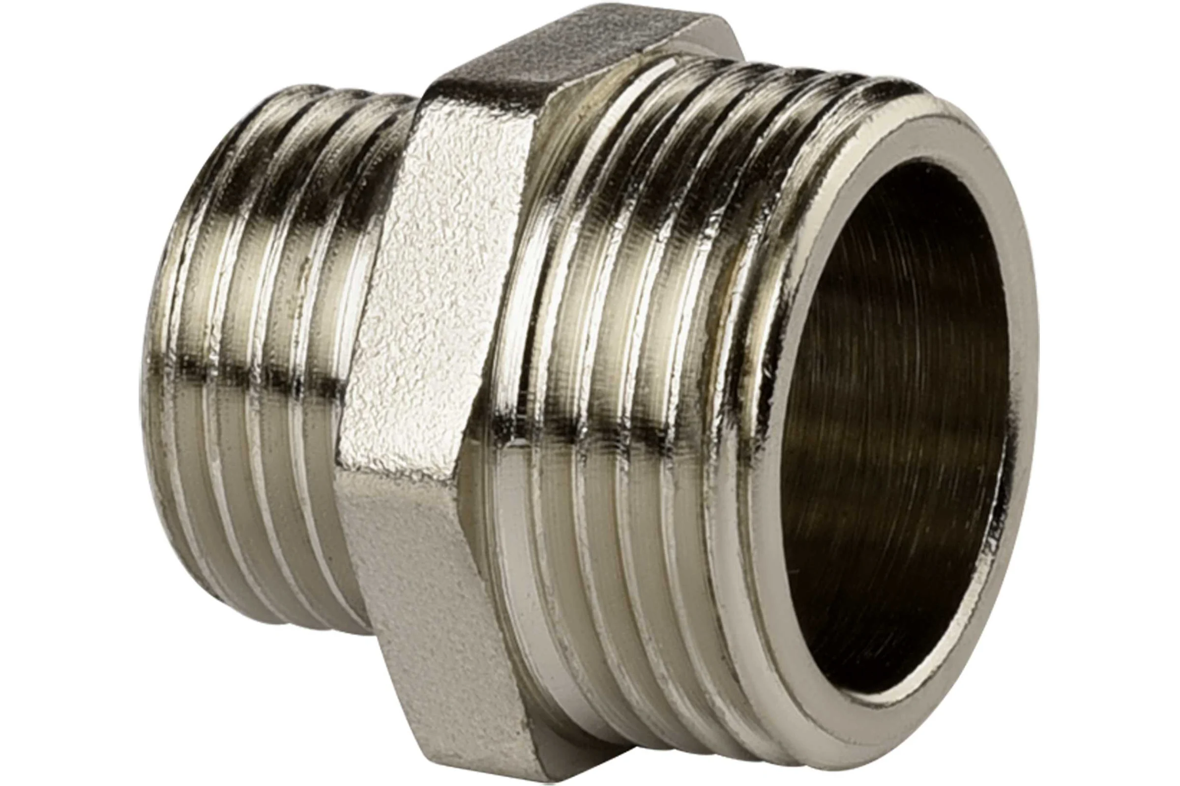 Ниппель переходной ДМЗ DN15x20 (1/2"НР х 3/4"НР) латунь, 4 шт ДМЗ.006.15х20