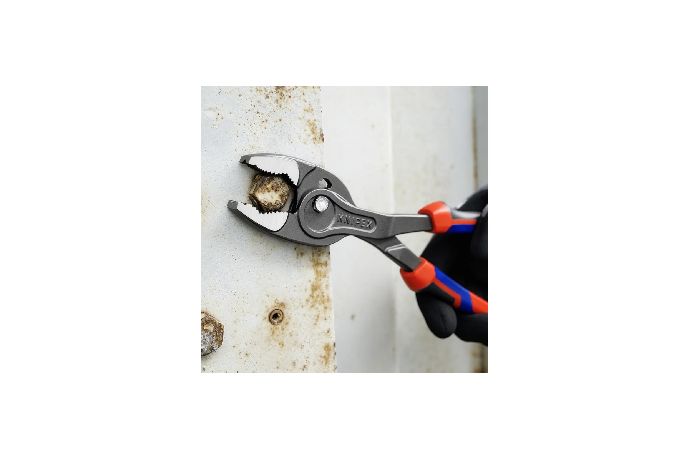 Клещи с фронтальным и боковым захватами Knipex TwinGrip, зев 5-27 мм, длина 250 мм, 3К ручки, SB KN-8202250SB