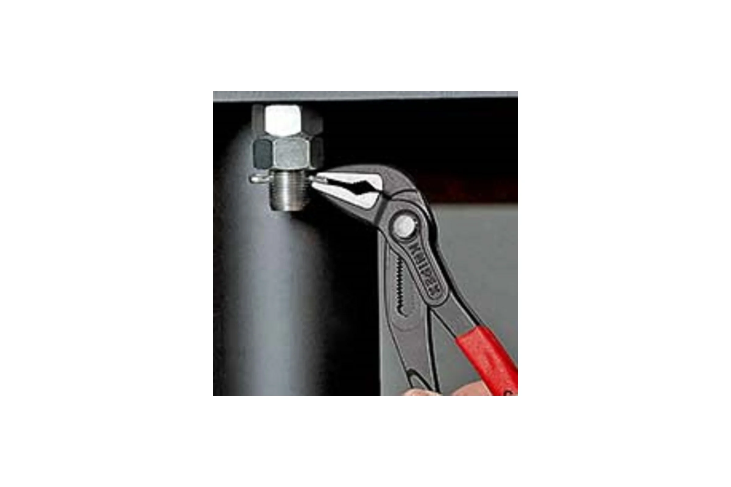 Клещи переставные Knipex COBRA ES, тонкие, зев 32 мм, длина 180 мм, фосфатированные, обливные ручки, SB KN-8751180SB