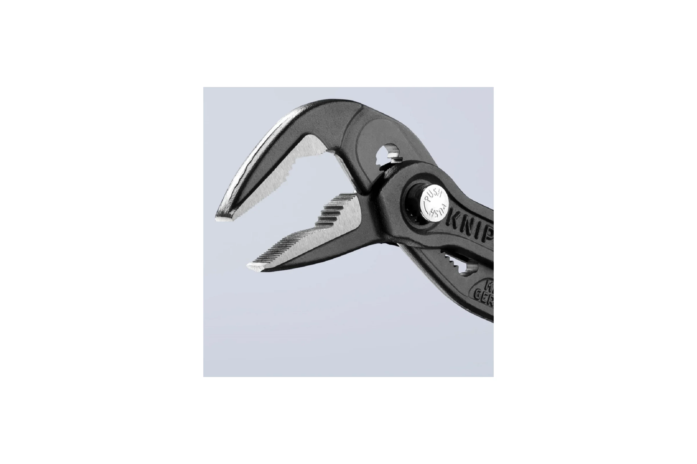 Клещи переставные Knipex COBRA ES, тонкие, зев 32 мм, длина 180 мм, фосфатированные, обливные ручки KN-8751180