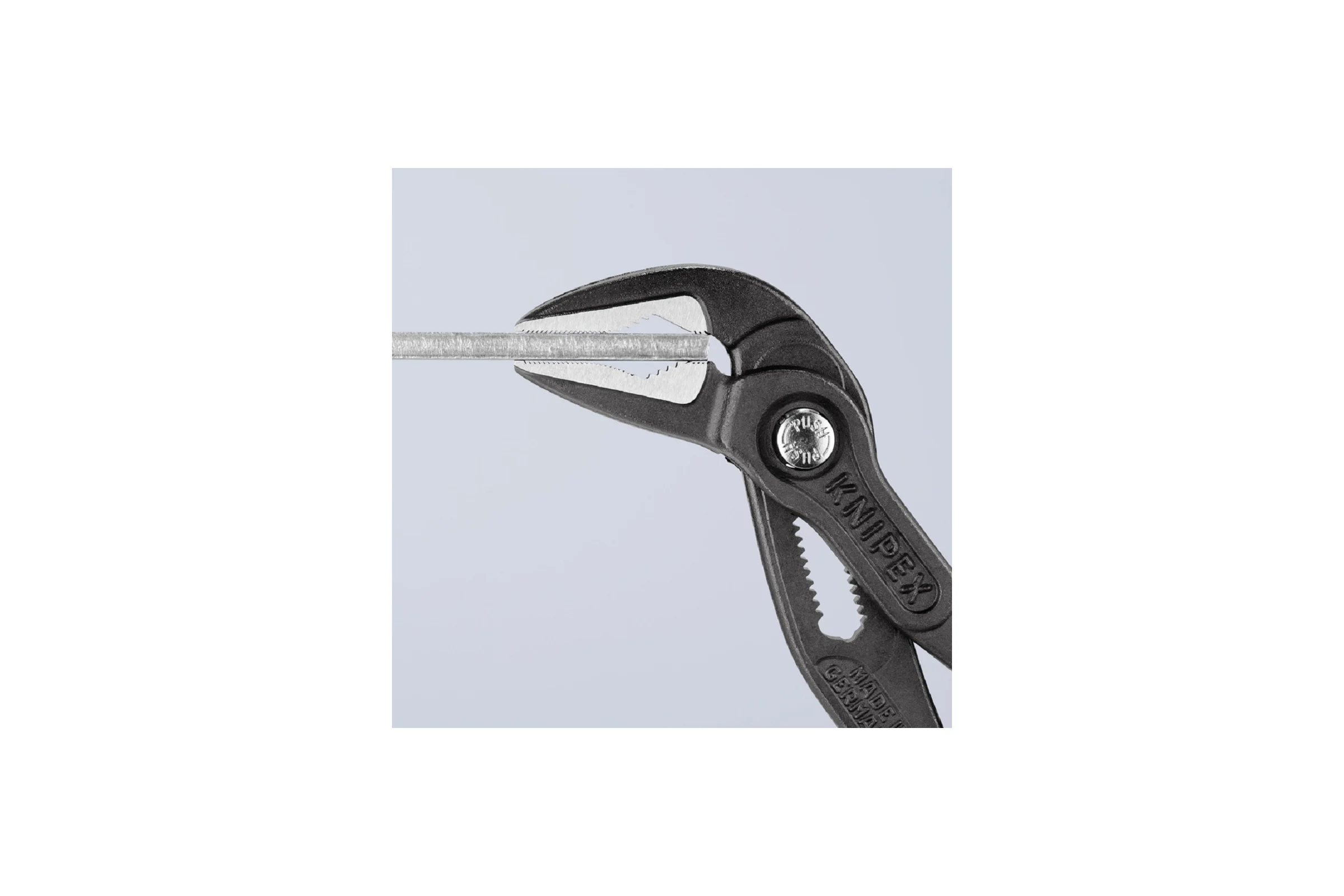 Клещи переставные Knipex COBRA ES, тонкие, зев 32 мм, длина 180 мм, фосфатированные, обливные ручки KN-8751180