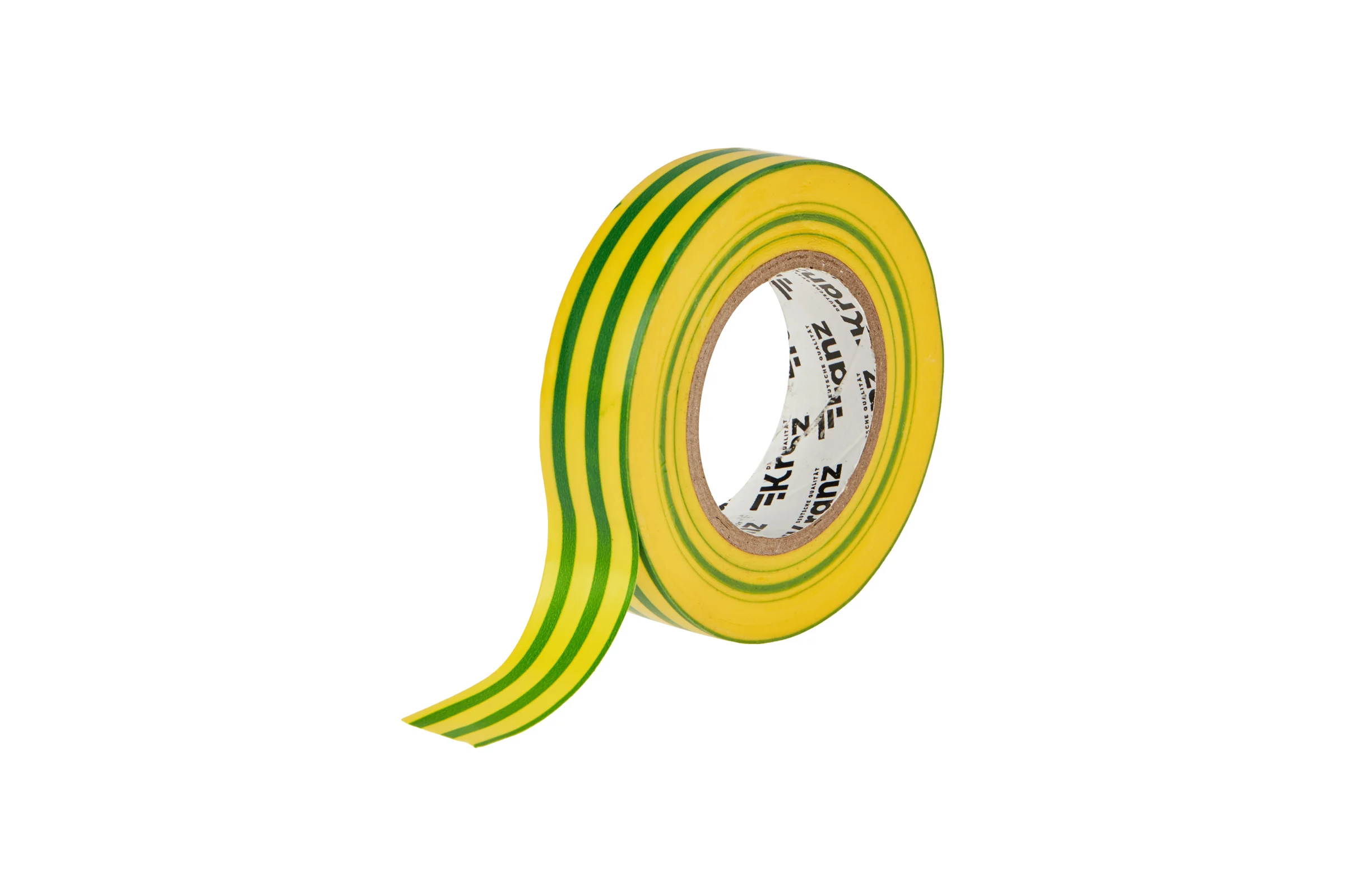 Изолента ПВХ KRANZ 0,13х19 мм, 25 м, желто-зеленая KR-09-2207