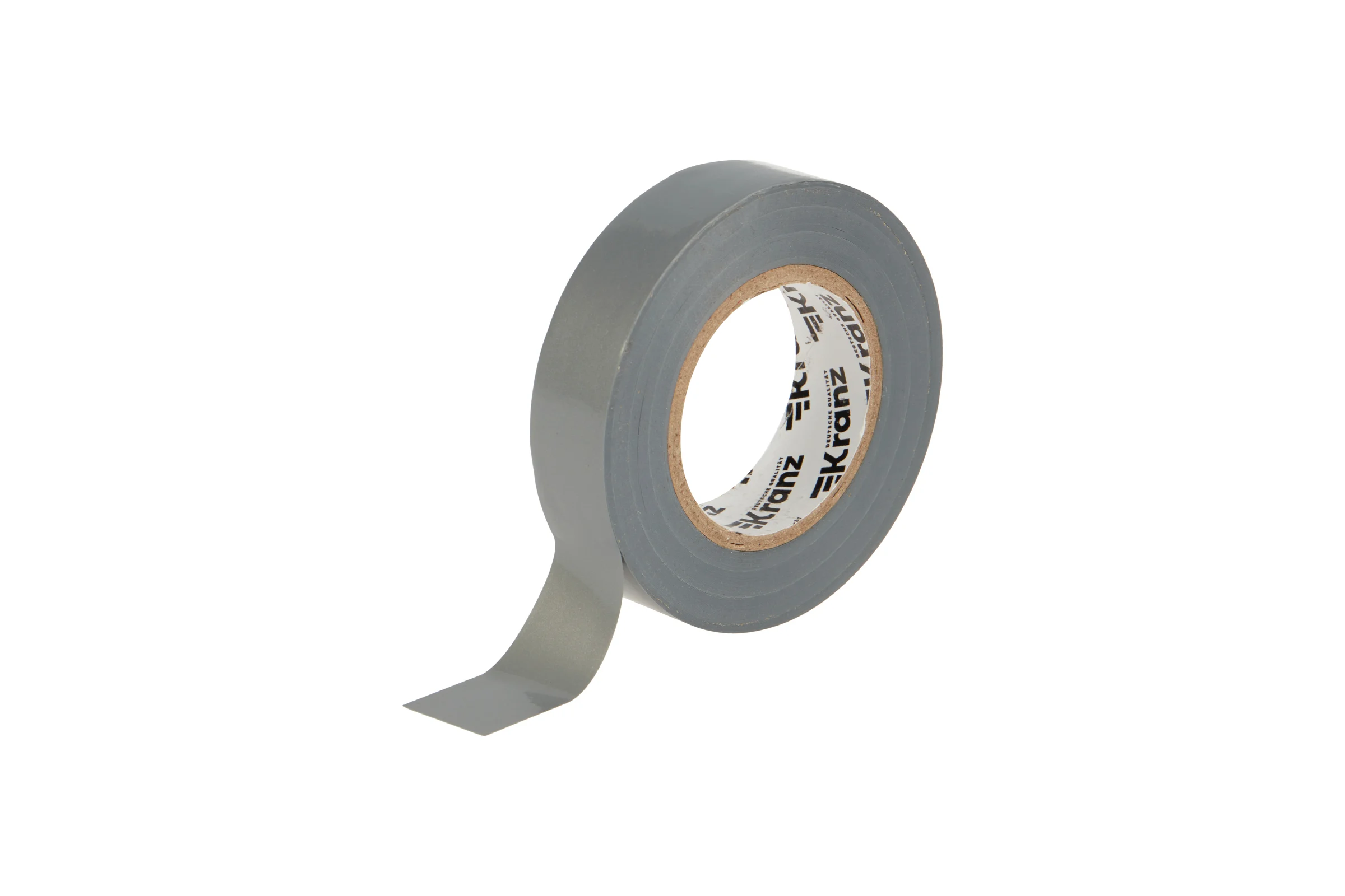 Изолента ПВХ KRANZ 0,13х19 мм, 25 м, серая KR-09-2208