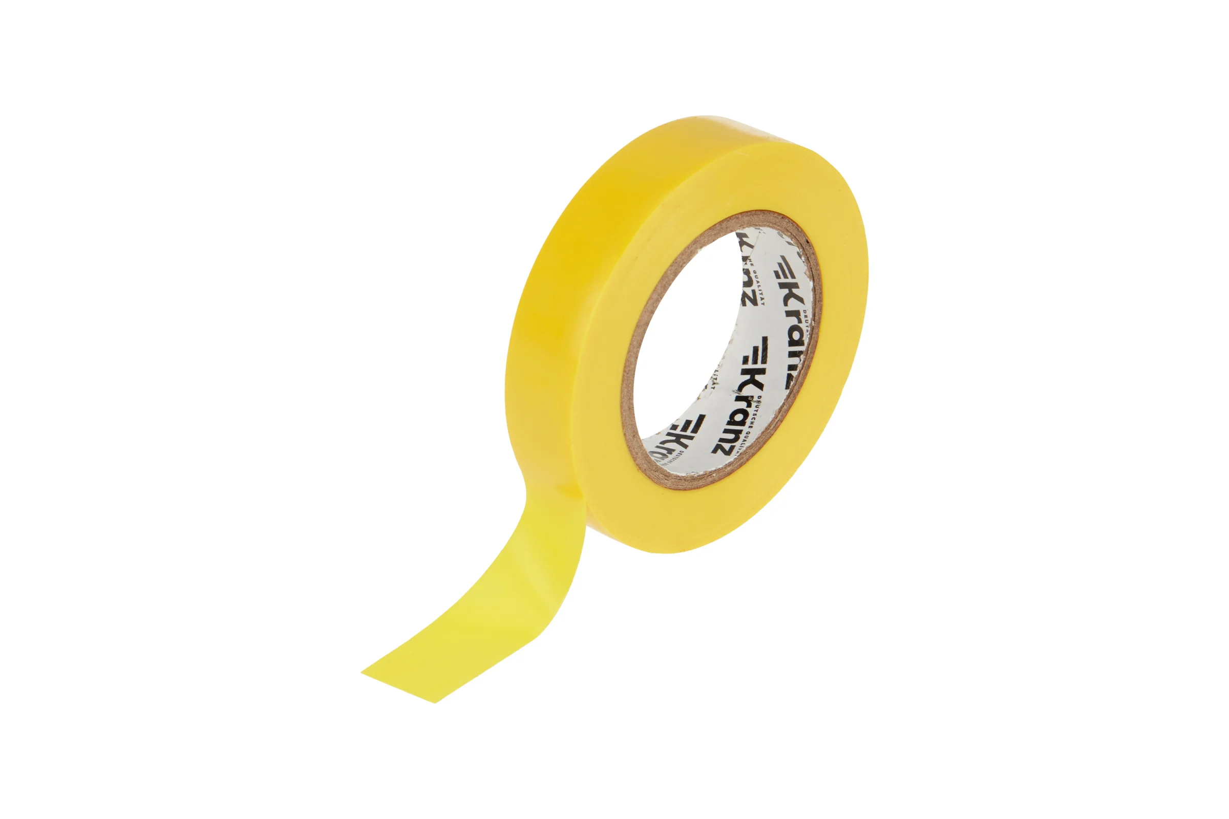 Изолента ПВХ KRANZ 0,13х15 мм, 20 м, желтая KR-09-2602