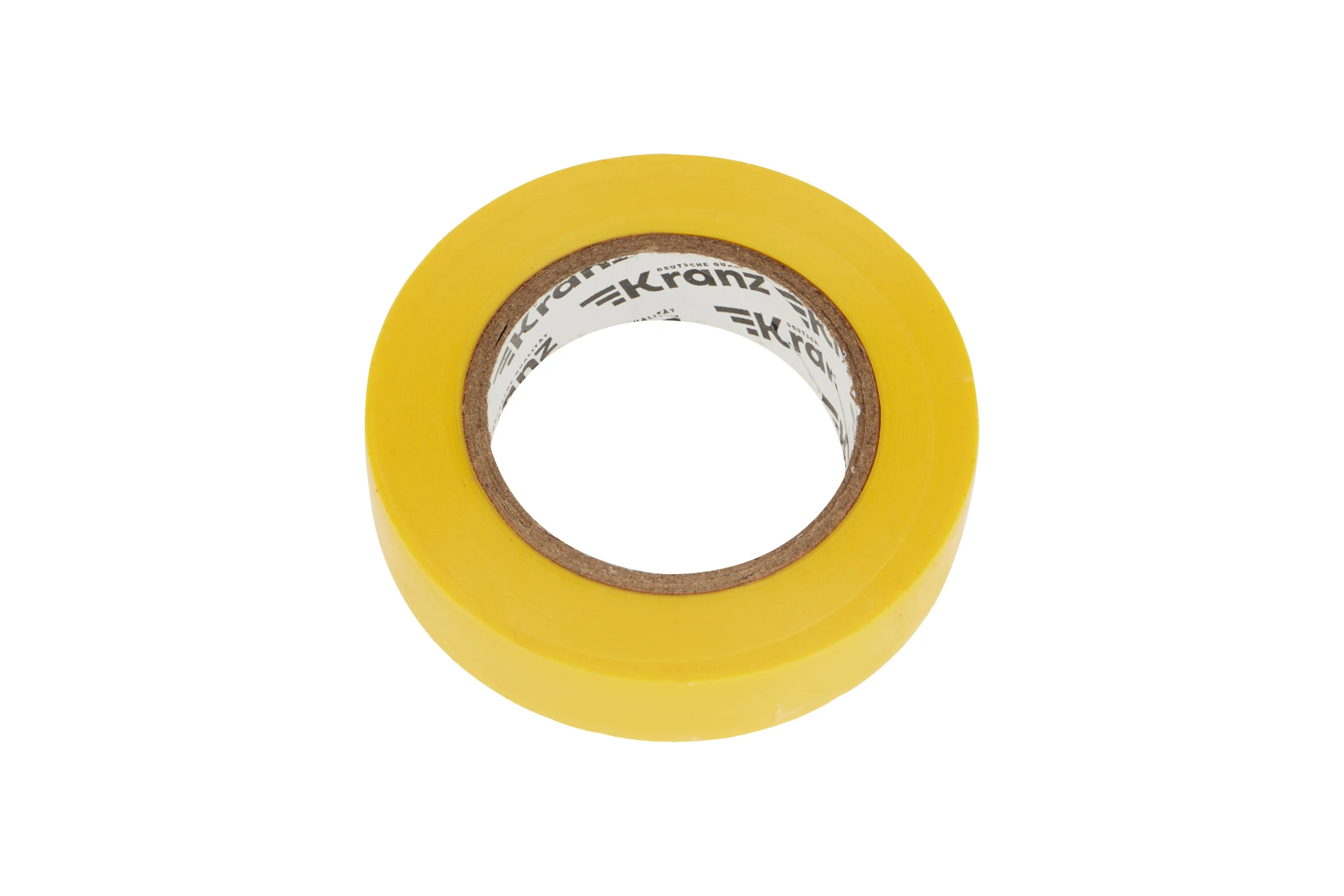 Изолента ПВХ KRANZ 0,13х15 мм, 20 м, желтая KR-09-2602