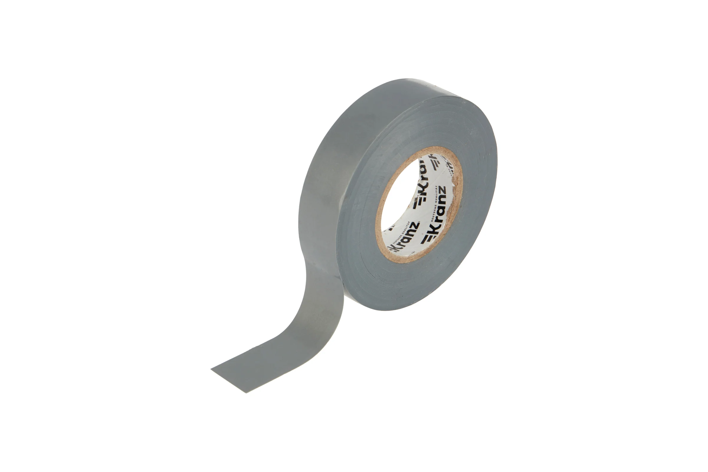 Профессиональная изолента ПВХ KRANZ 0,18х19 мм, 20 м, серая KR-09-2808