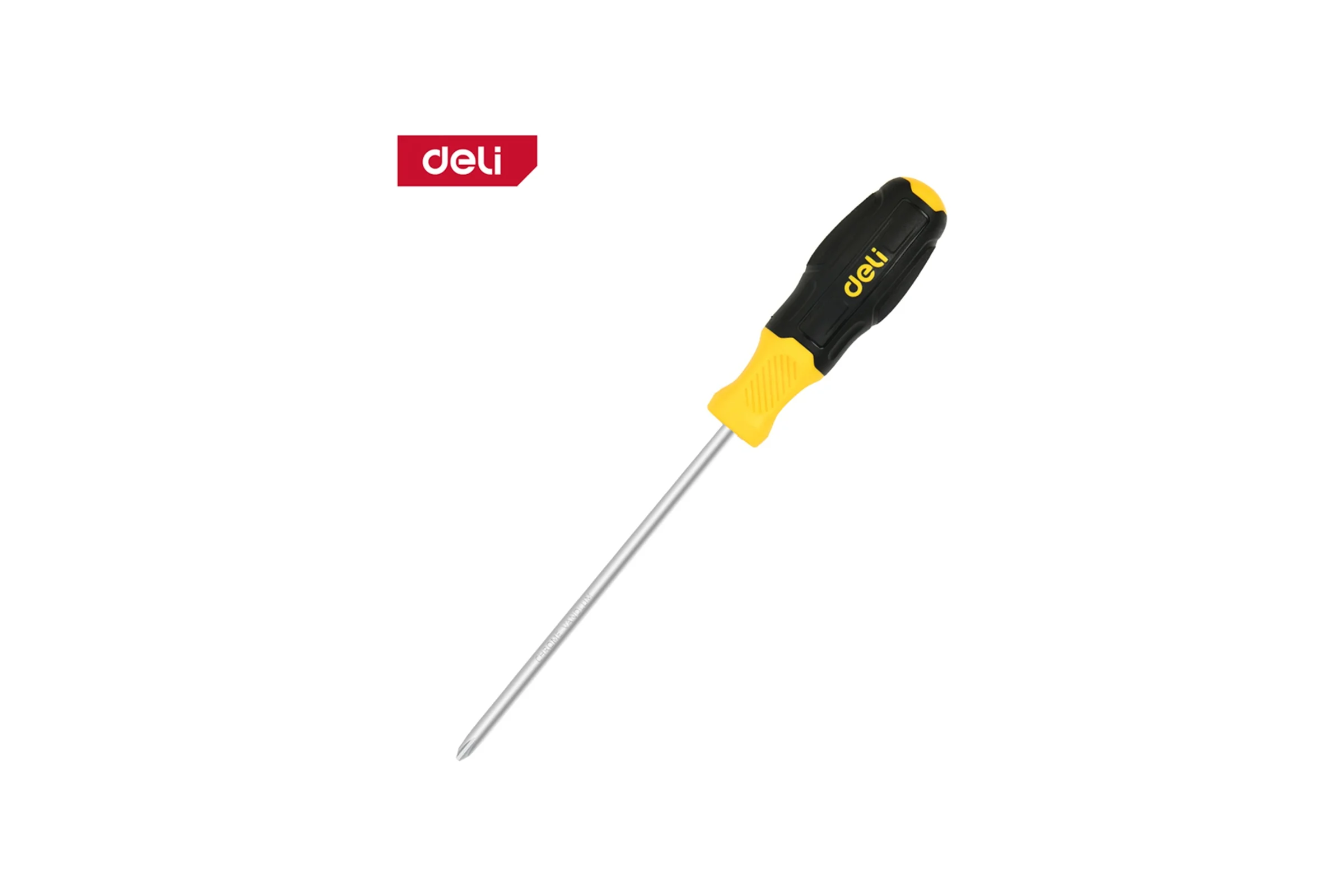 Крестовая отвертка DELI PH2x150мм, DL636150N, сталь Cr-V, двухкомпонентная прорезиненная рукоять 183576