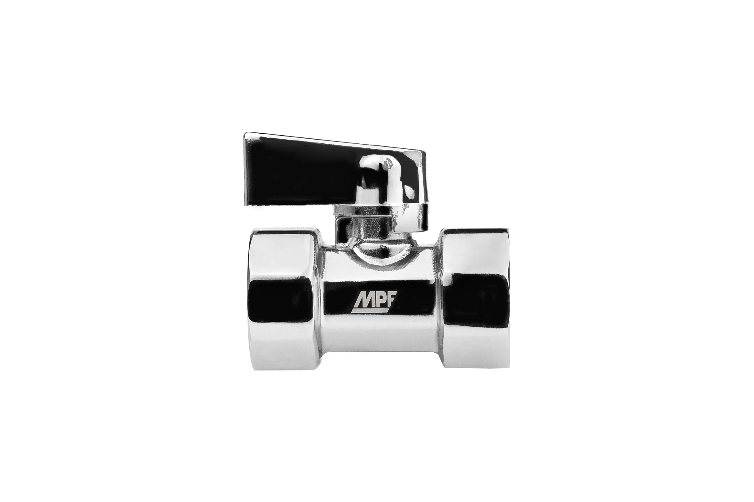 Кран-мини MPF 1/2" в/в, ЗЕРКАЛЬНЫЙ ХРОМ. латунь, ГОСТ ИС.081213