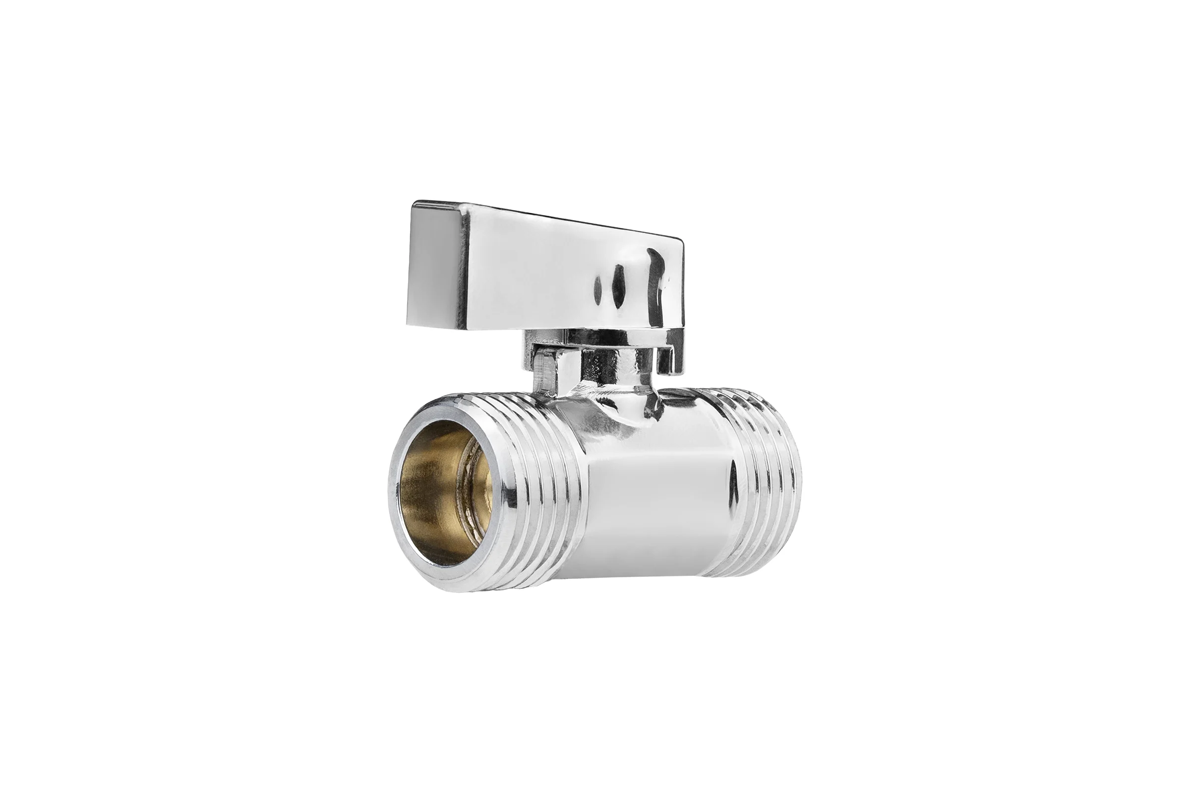 Кран-мини MPF 1/2" н/н, ЗЕРКАЛЬНЫЙ ХРОМ. латунь, ГОСТ ИС.081215