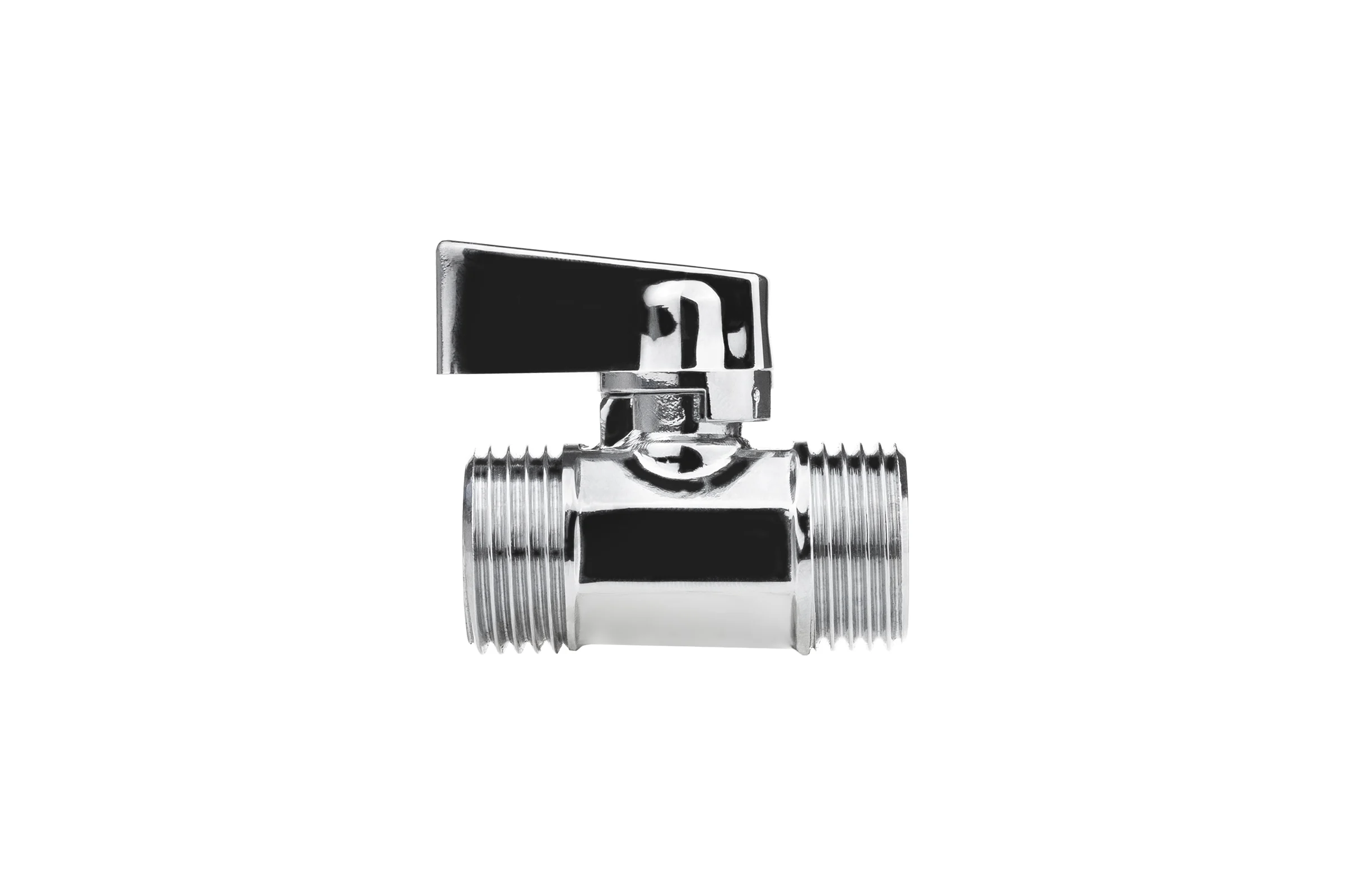 Кран-мини MPF 1/2" н/н, ЗЕРКАЛЬНЫЙ ХРОМ. латунь, ГОСТ ИС.081215