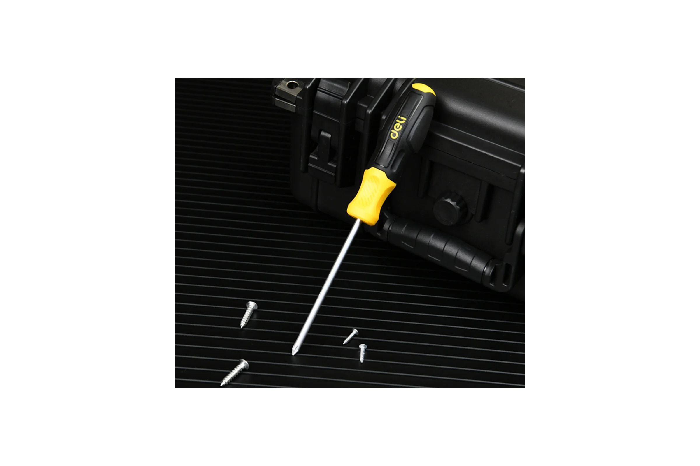 Отвертка Deli Pozidriv PZ2x100мм DL631002P, сталь Cr-V, двухкомпонентная прорезиненная рукоять 183591