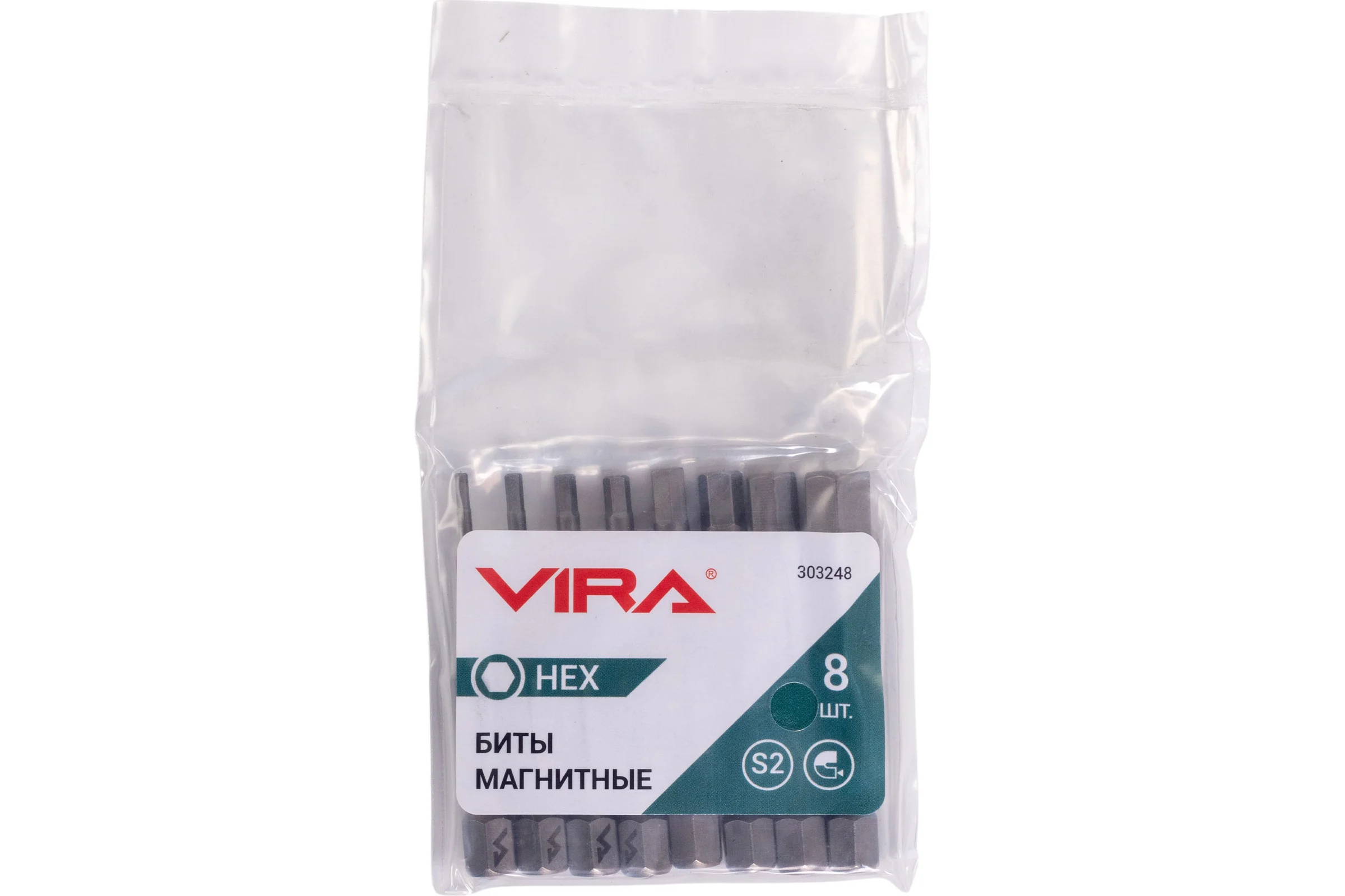 Набор бит VIRA HEX 50 мм 8 шт 303248