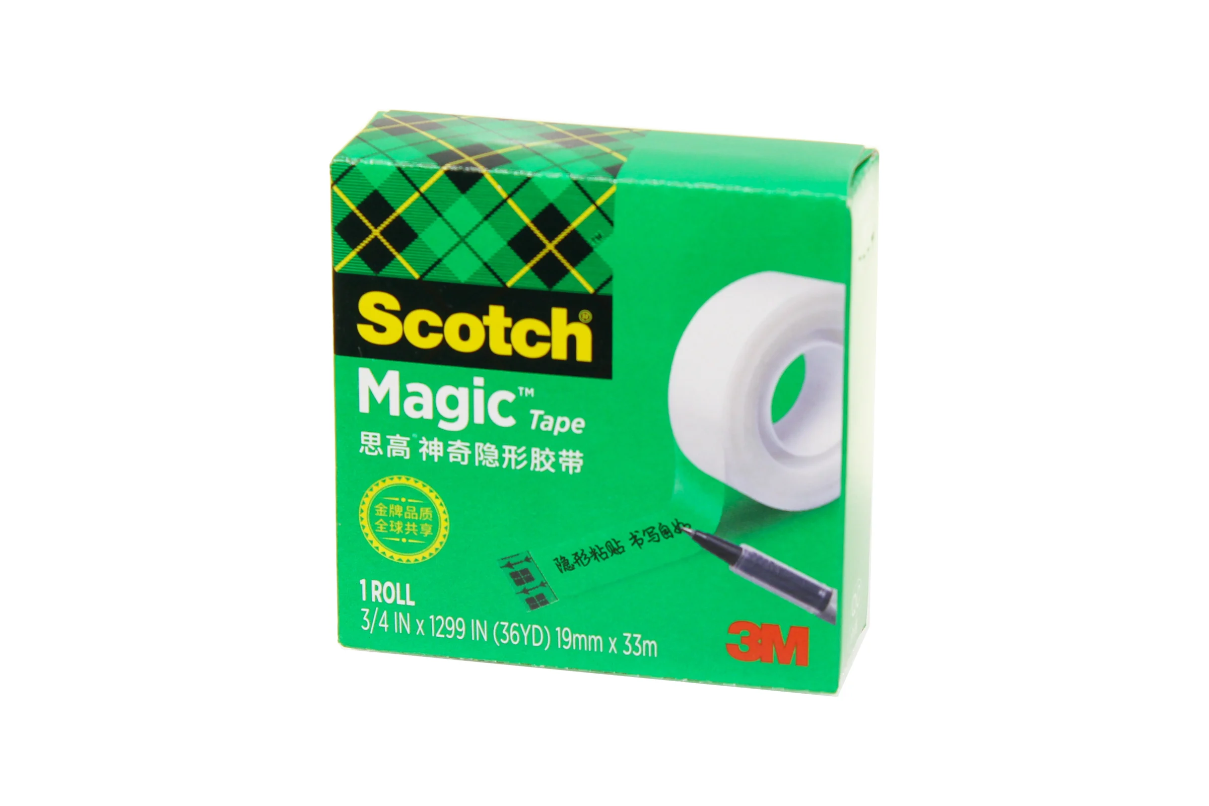 Невидимая клейкая лента SCOTCH 810 Magic в коробочке, 19 мм х 33 м 7100024666