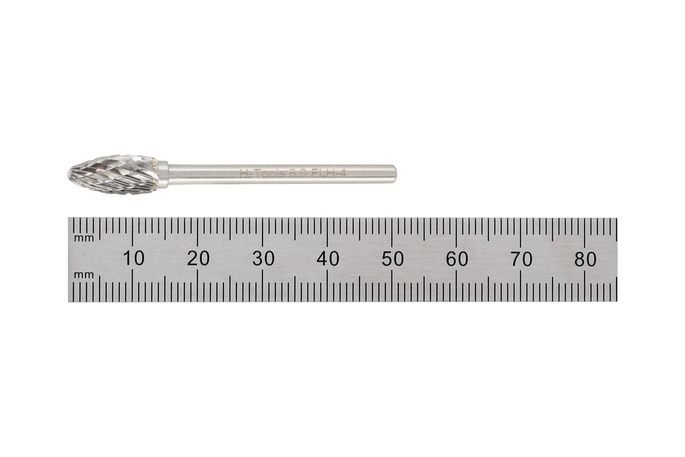 Бор-фреза H-Tools твердосплавная форма H(FLH) 6.0x14x38 S=3мм HM 116246HT