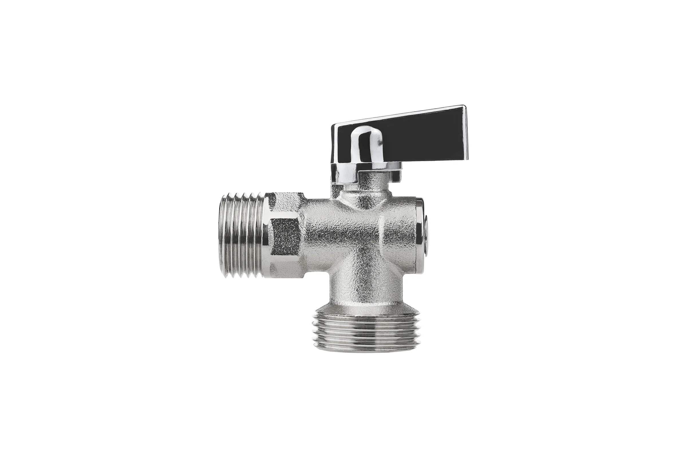 Кран шаровой угловой для быт. техники MasterProf 1/2" х 3/4" н/н КОМПАКТ (р-ка верх) лат. ник., ГОСТ ИС.081209