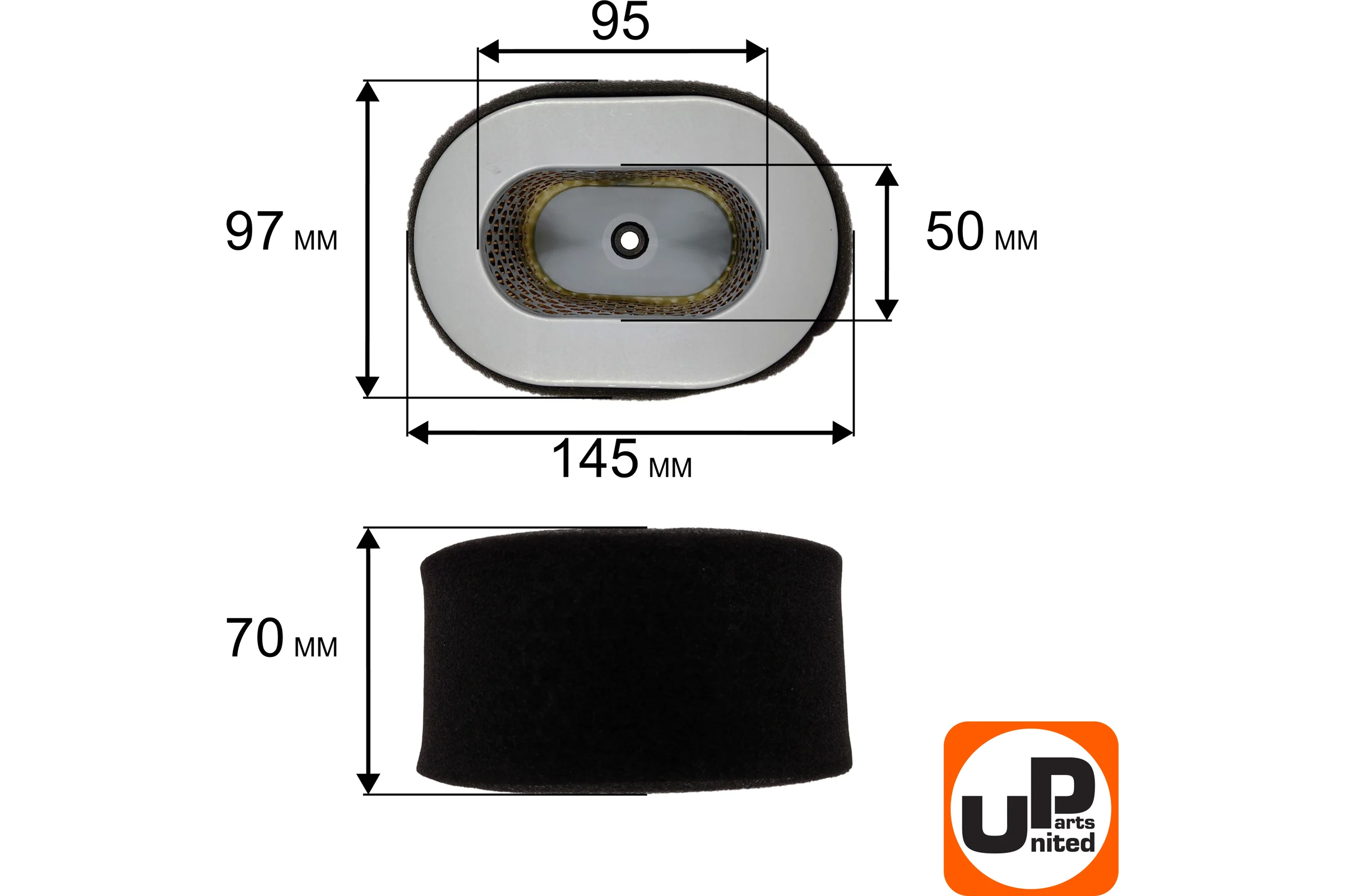Фильтр воздушный UNITED PARTS для двигателя UD186/L100 90-0235