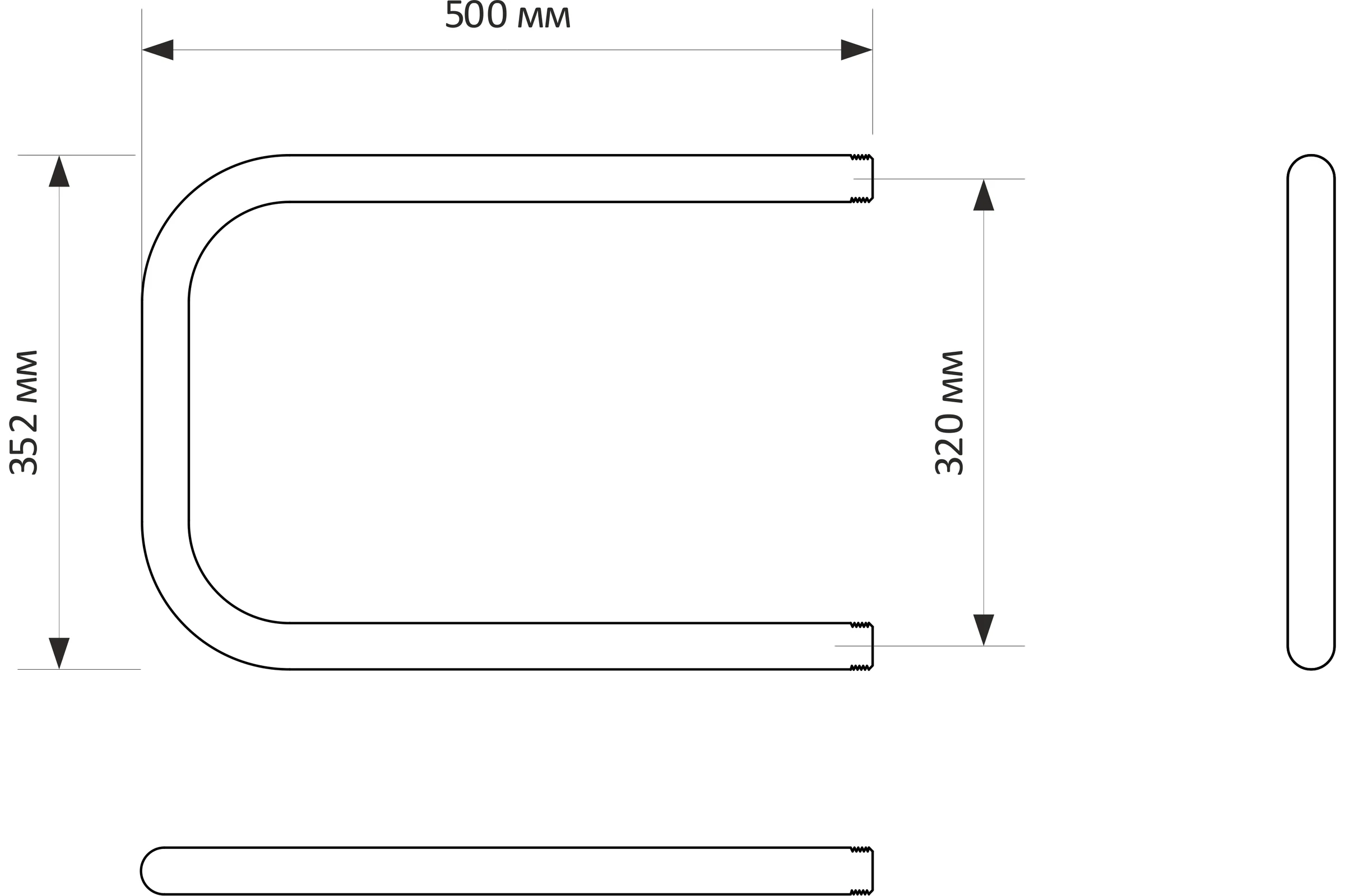 Полотенцесушитель MIXLINE SIMPLE P 32x50 1'' 556313