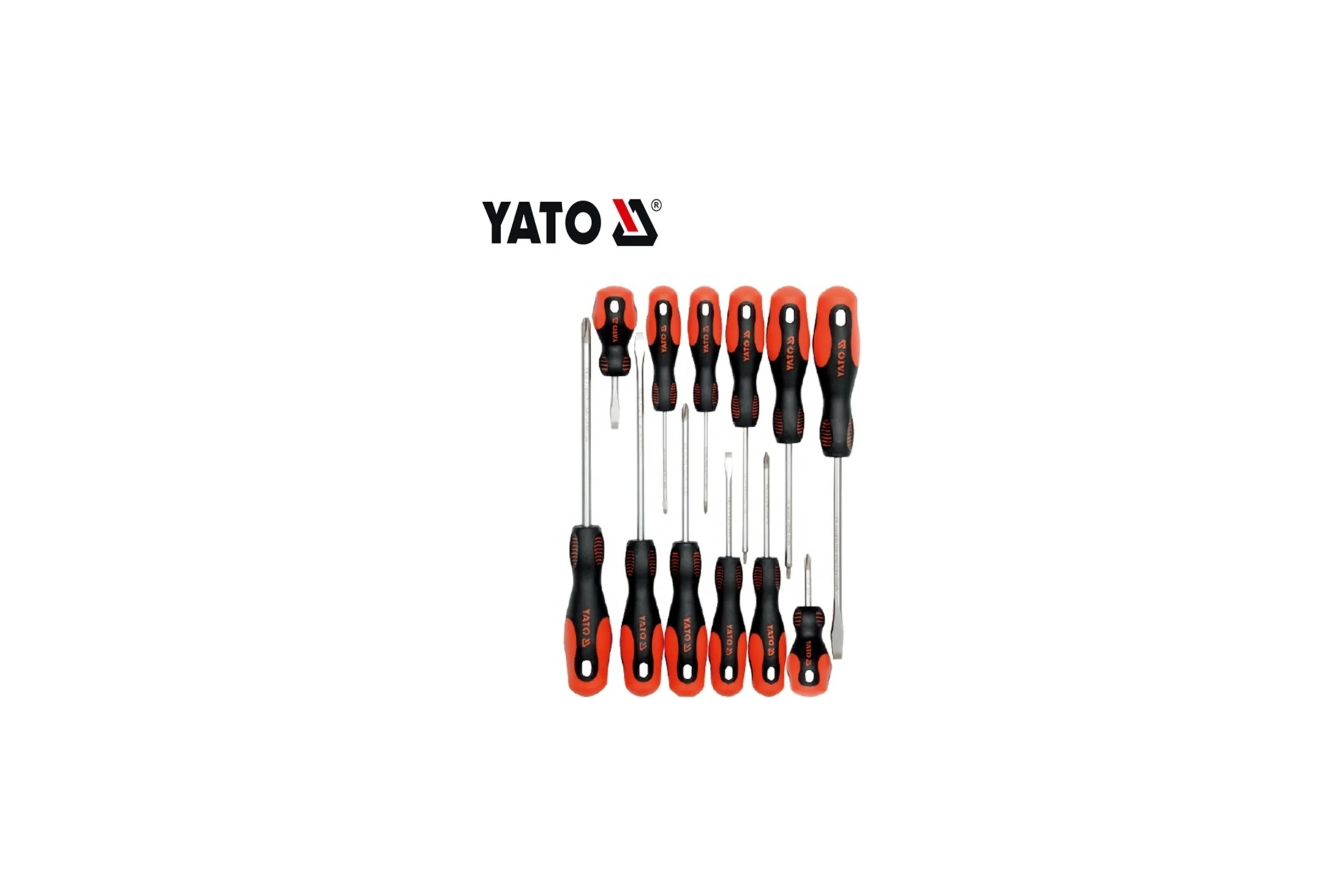 Набор отвёрток YATO 12 предметов SL/PH/SQ YT-2787 36132787 092 1