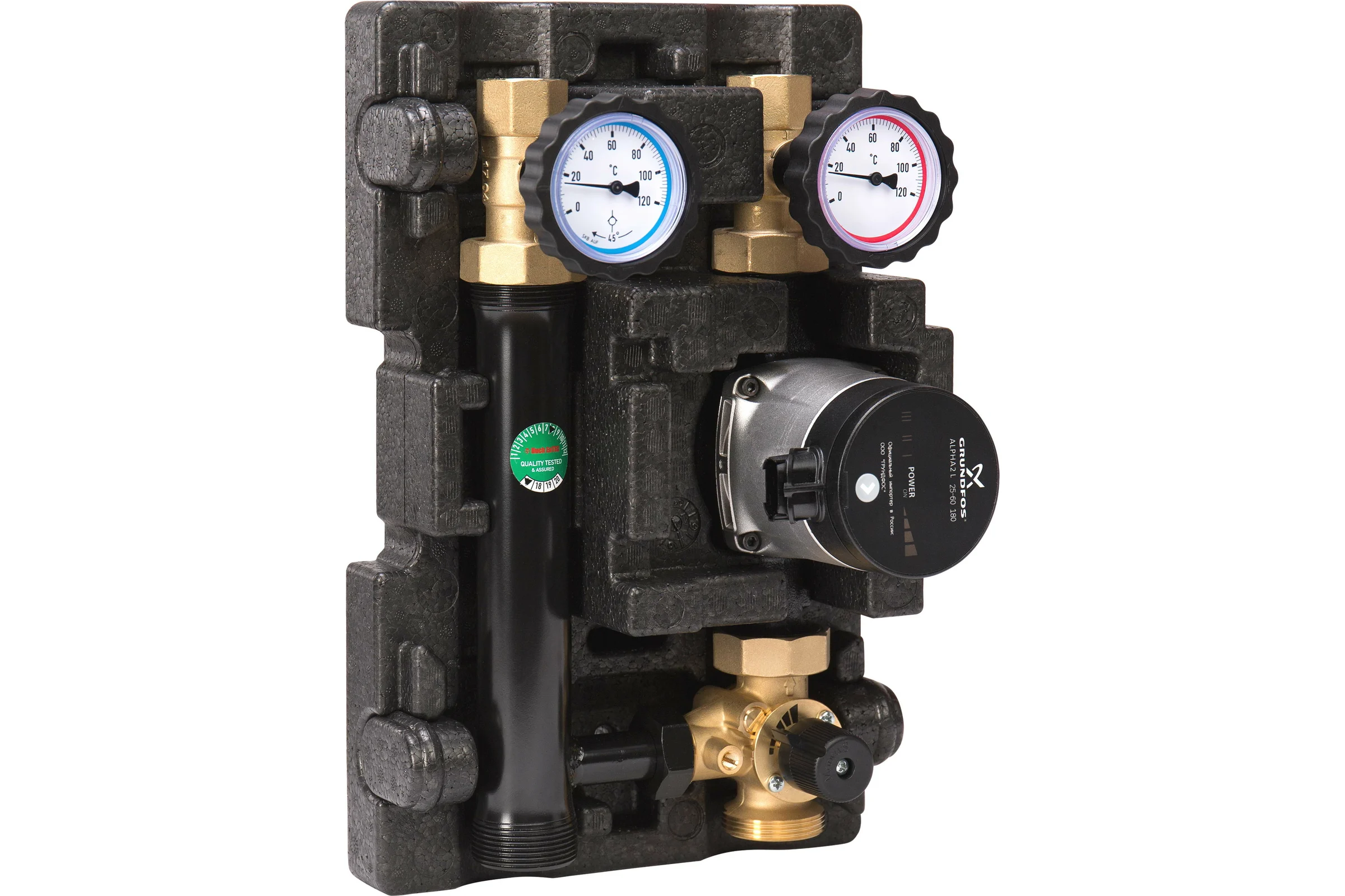 Насосно-смесительный модуль Huch EnTec Eco2 MK DN25 с насосом Grundfos UPM3 HYBRID 25-70 101.35.025.04 GF *