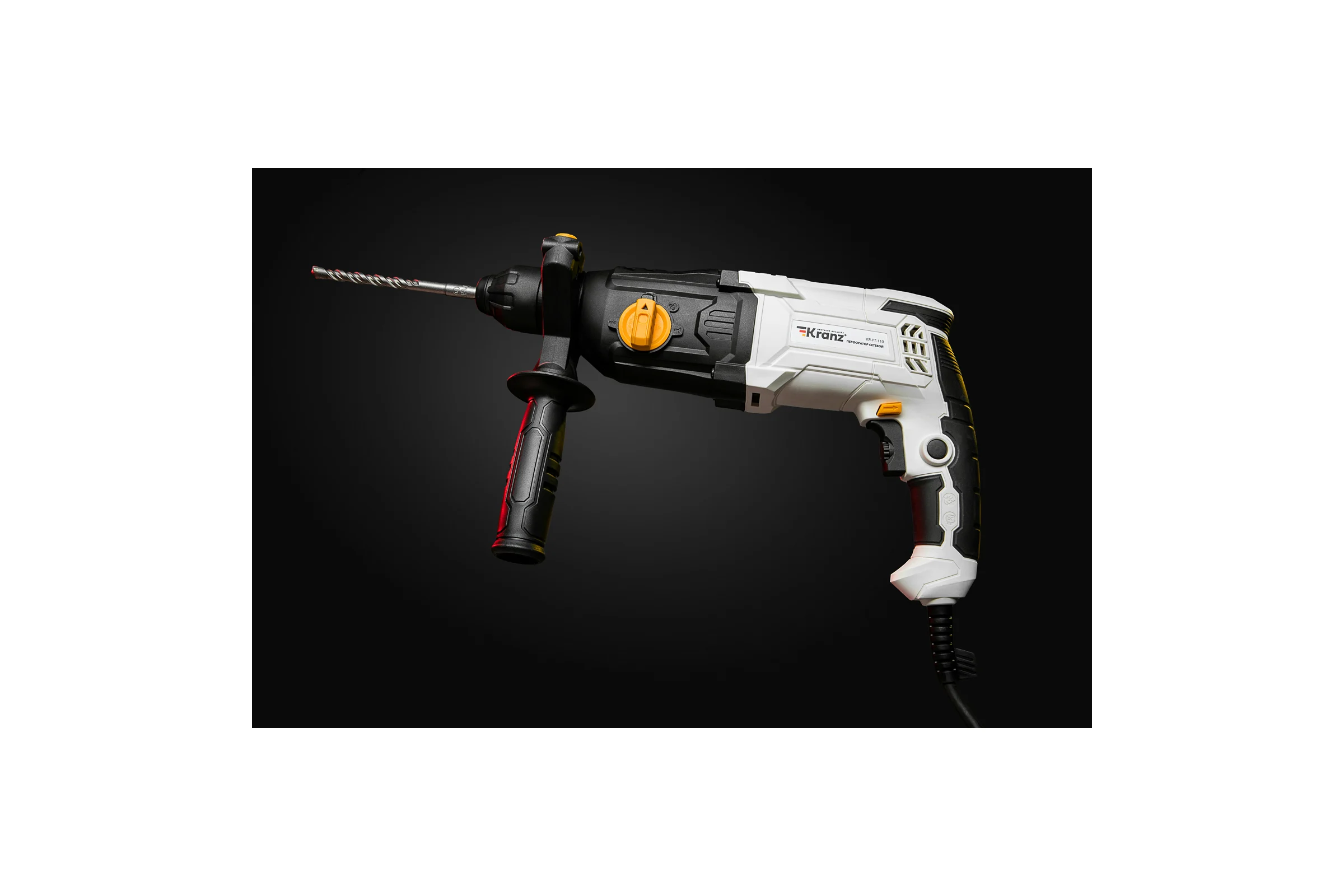Перфоратор сетевой KRANZ SDS-plus, 1050Вт, 3,2Дж, в кейсе KR-PT-110