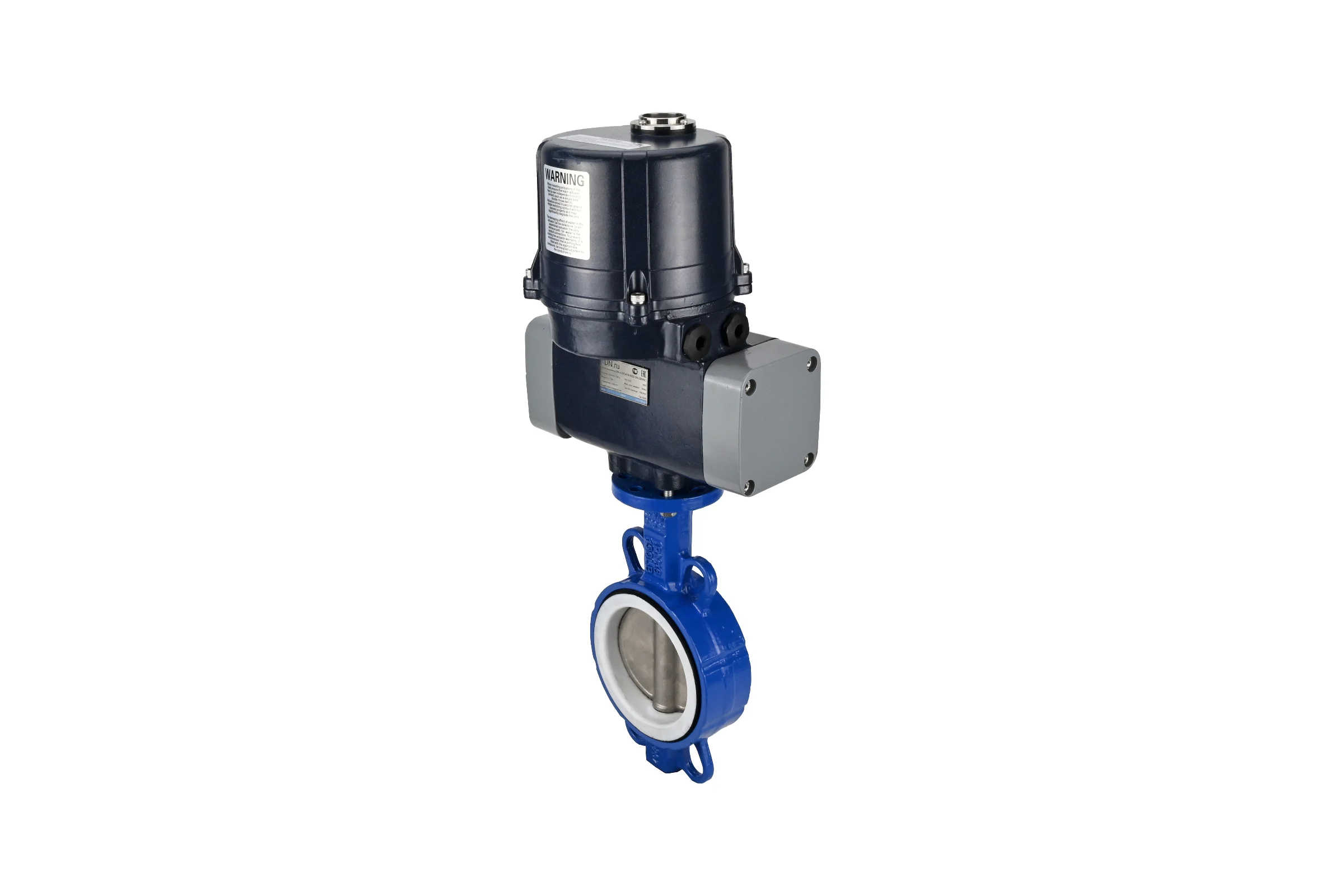 Затвор дисковый DN.ru WCB-316L-PTFE Ду40 Ру16 электропривод ЭПВП-005 220В D050-81406