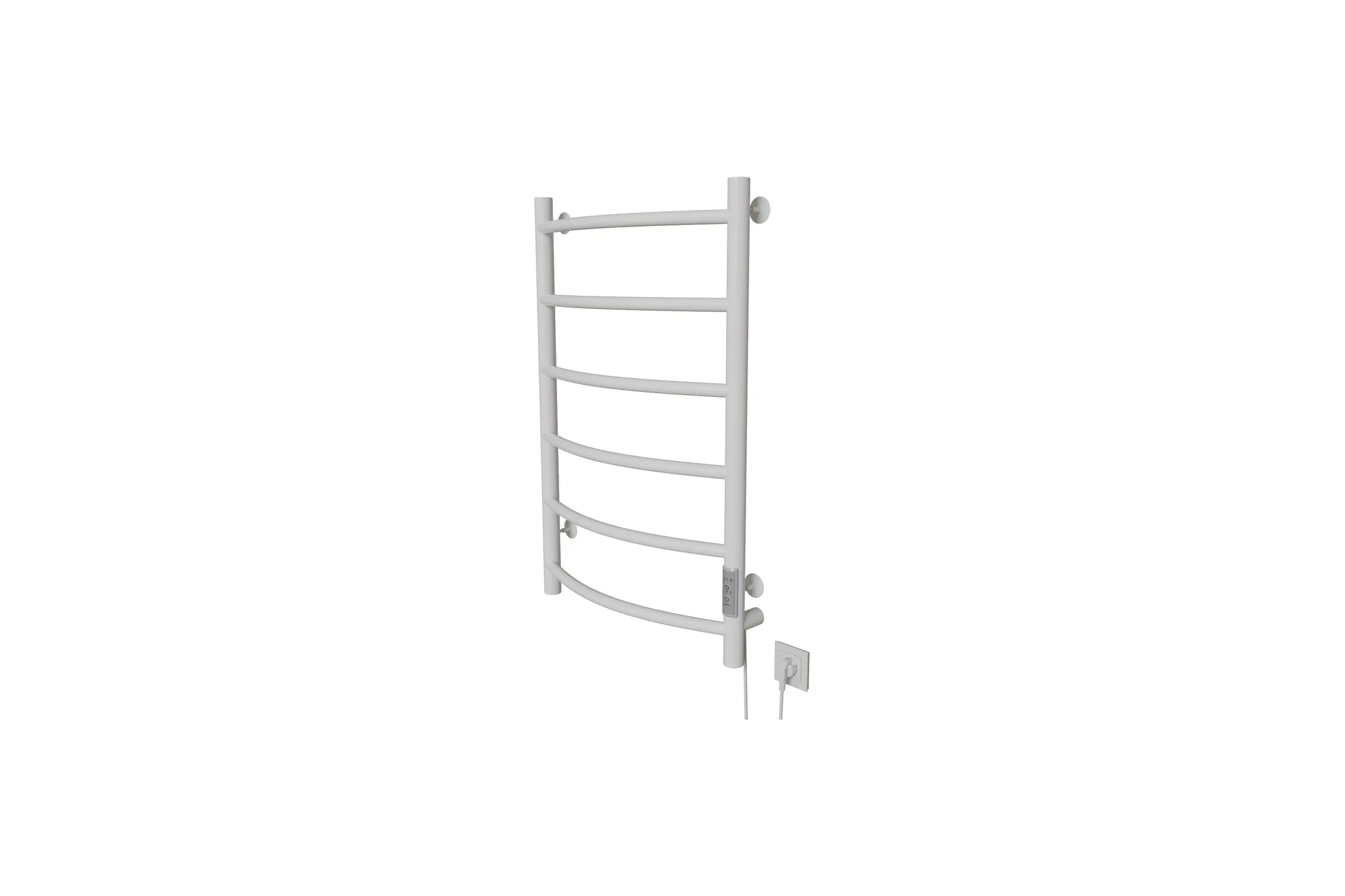 Полотенцесушитель MIXLINE CAPELLA 80x50 таймер, 253 Вт, 6 перекладин, электрический, белый 556346