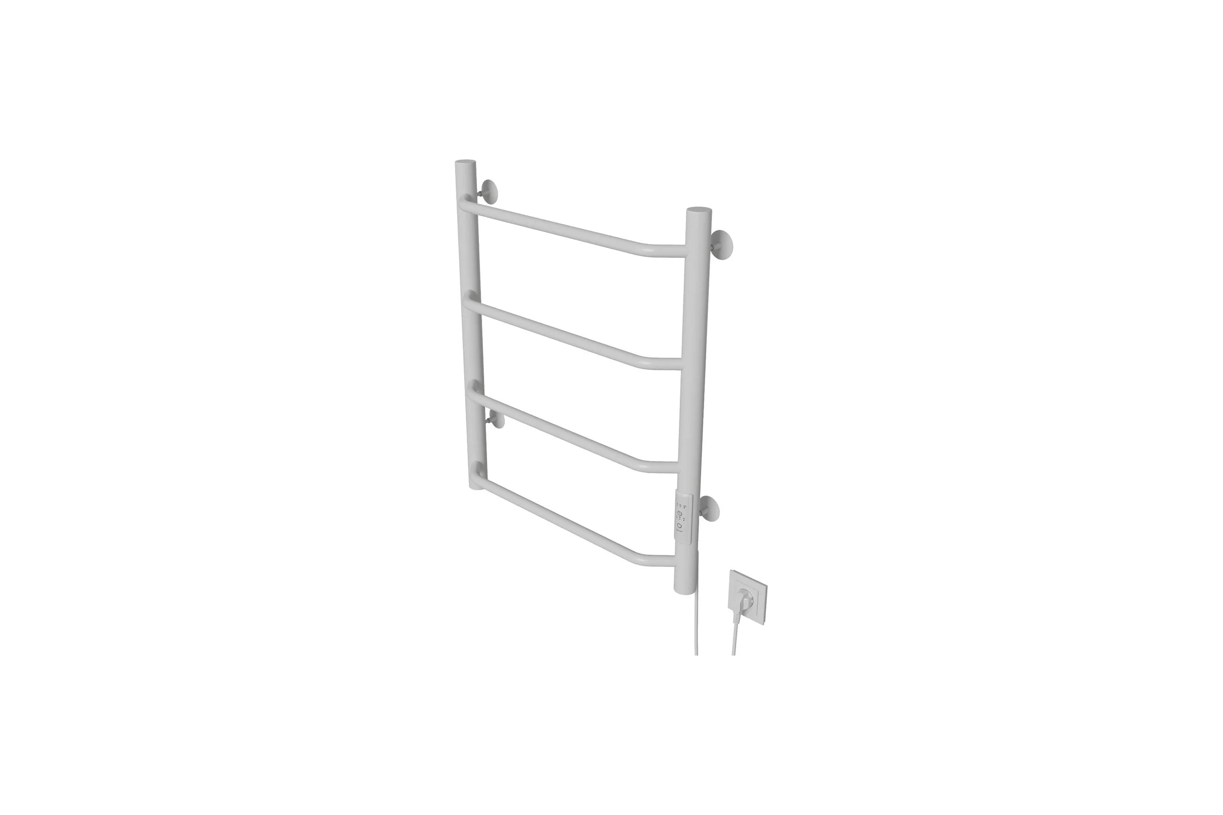 Полотенцесушитель MIXLINE MIRA 60x50 таймер, 201 Вт, 4 перекладины, электрический, белый 556343
