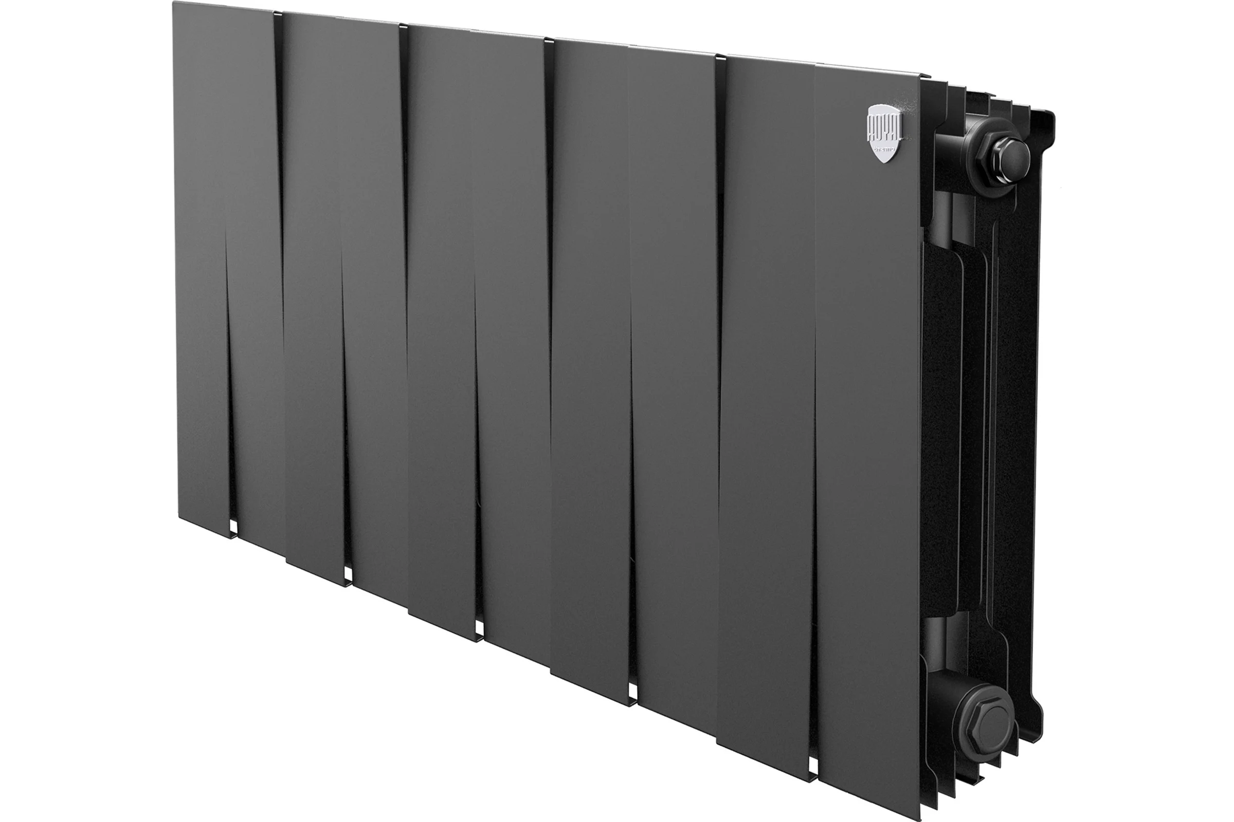 Радиатор биметаллический ROYAL THERMO PianoForte 300 Чёрный - 10 секц. НС-1682350