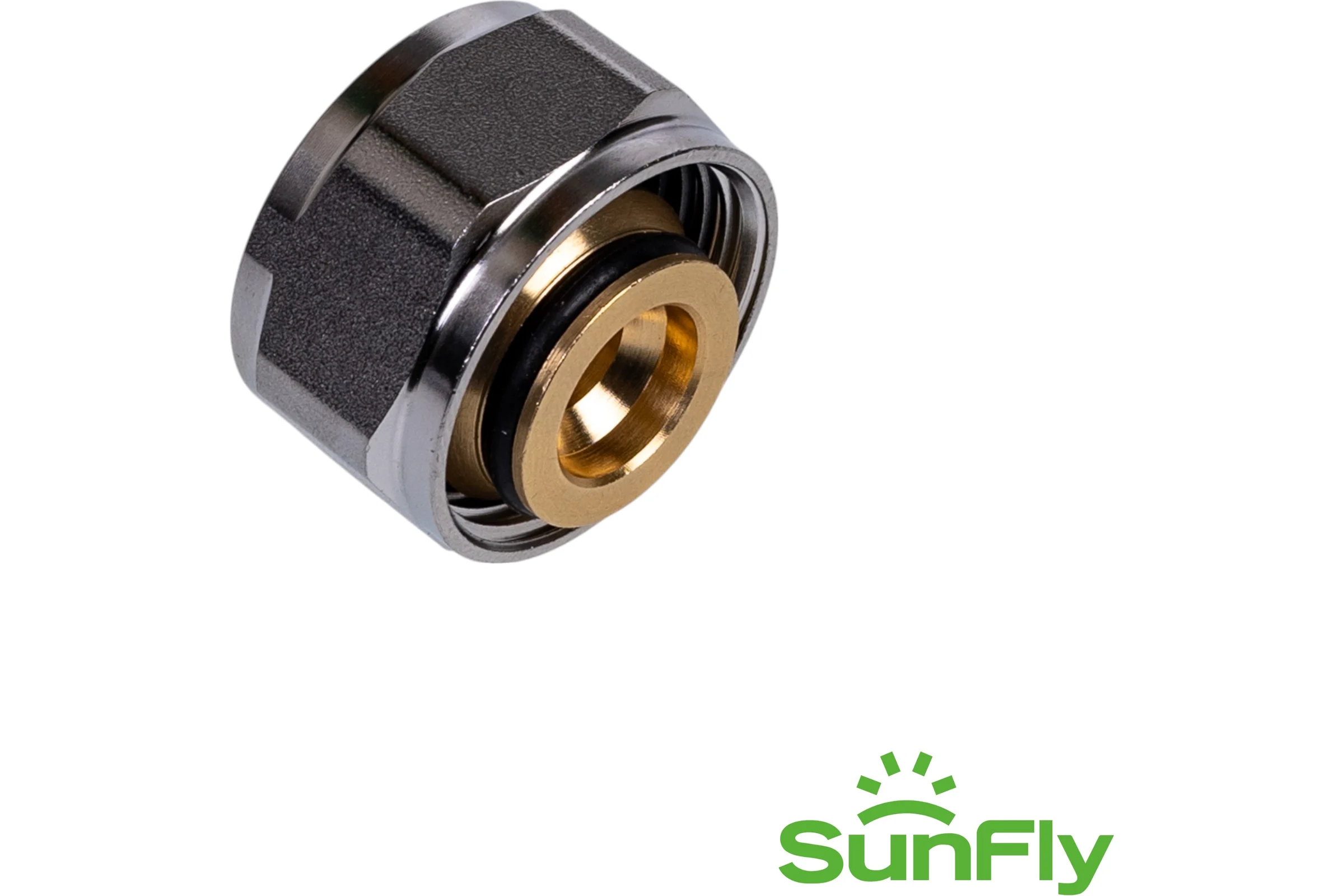 Компрессионный фитинг для труб SUNFLY O16x2.0x3/4 Евроконус (XF30606A-34-1216), 10 шт SF0343440
