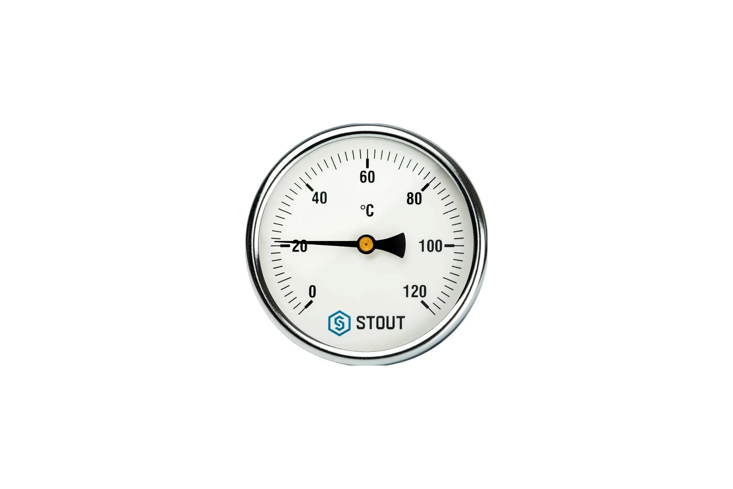Термометр биметаллический STOUT SIM-1001-805015 с погружной гильзой, корпус RG0094NU9EUF2I