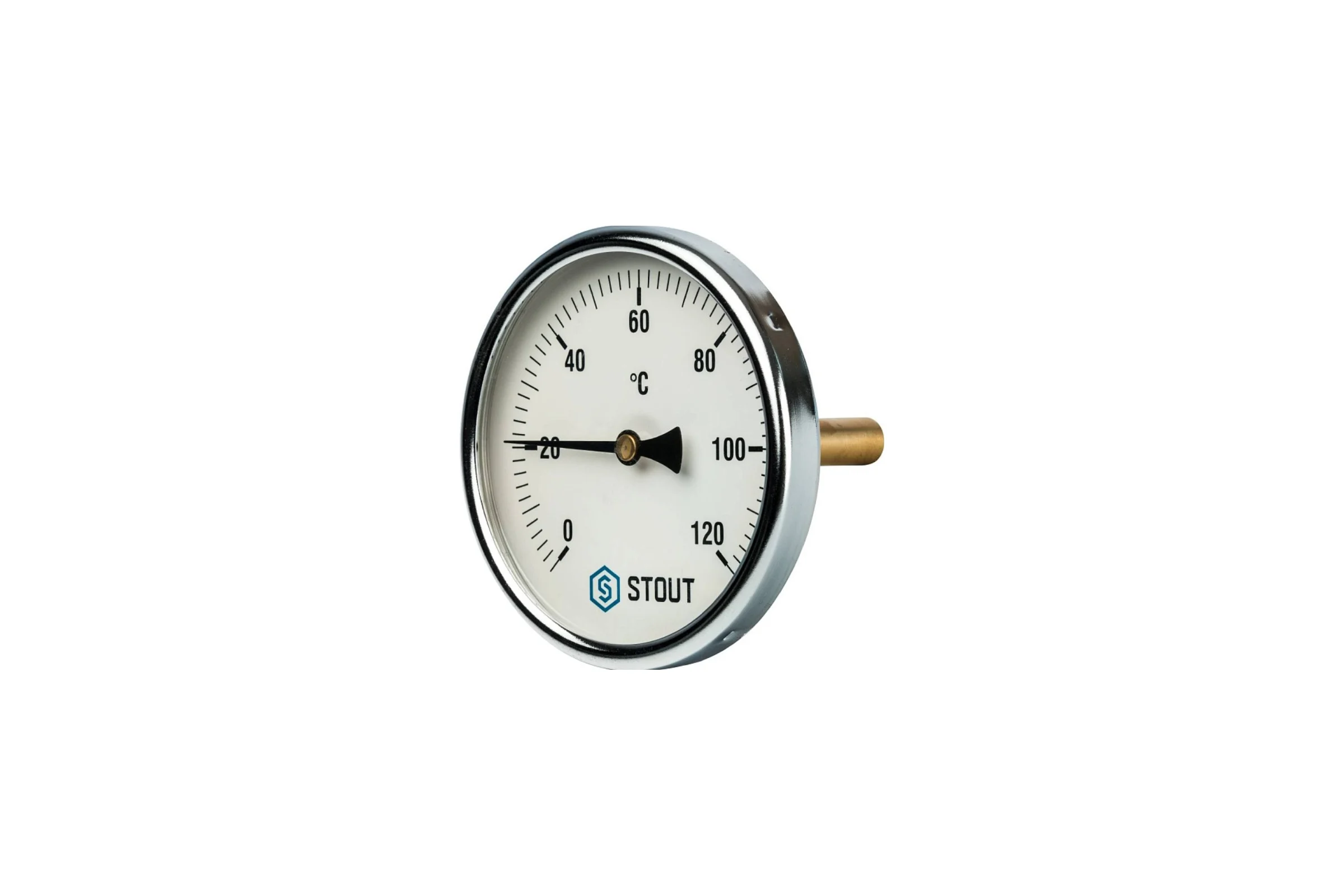 Термометр биметаллический STOUT SIM-1001-101015 с погружной гильзой, корпус RG0094NU9EUF2Q