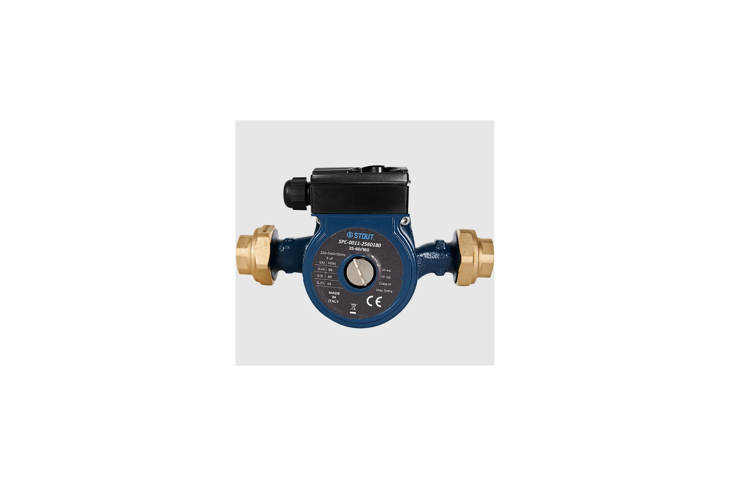 Циркуляционный насос STOUT SPC-0011-2560180 25-60/180 220/240V 50Hz с латун RG0093JHDQSO81