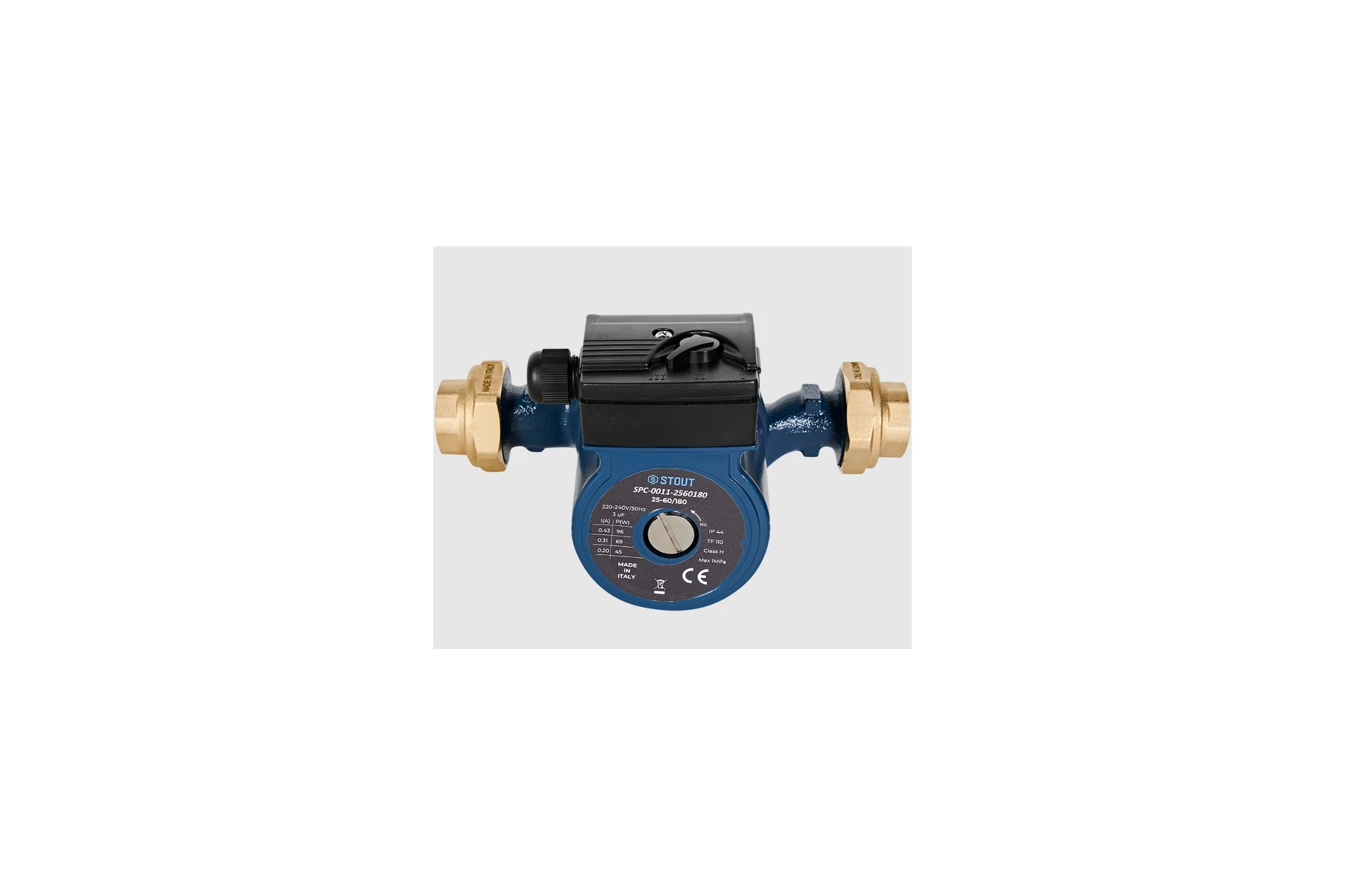 Циркуляционный насос STOUT SPC-0011-2560180 25-60/180 220/240V 50Hz с латун RG0093JHDQSO81
